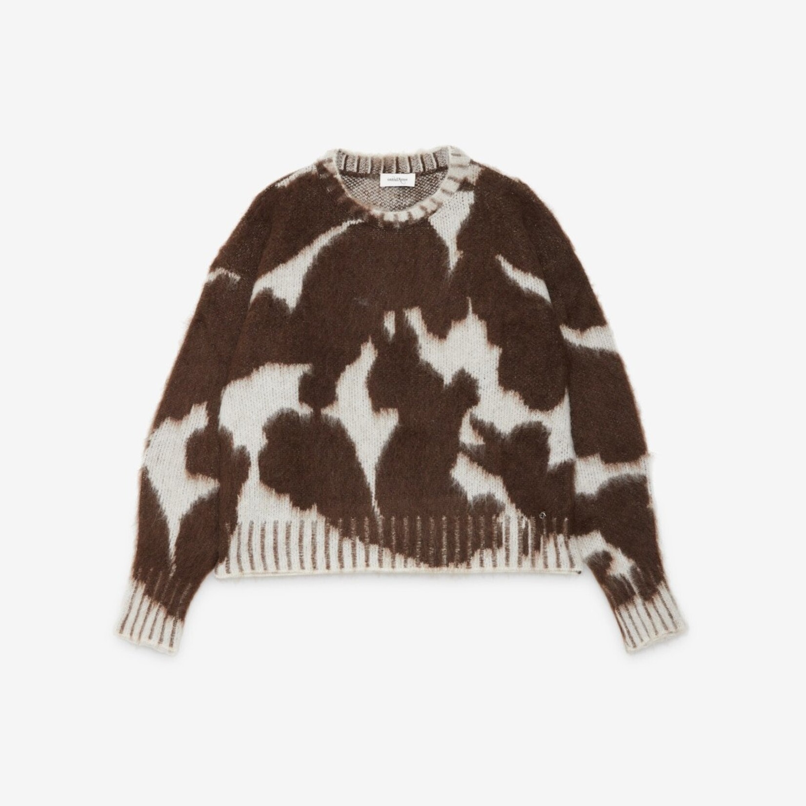Ottod'Ame Print Sweater (Brown/Cream)