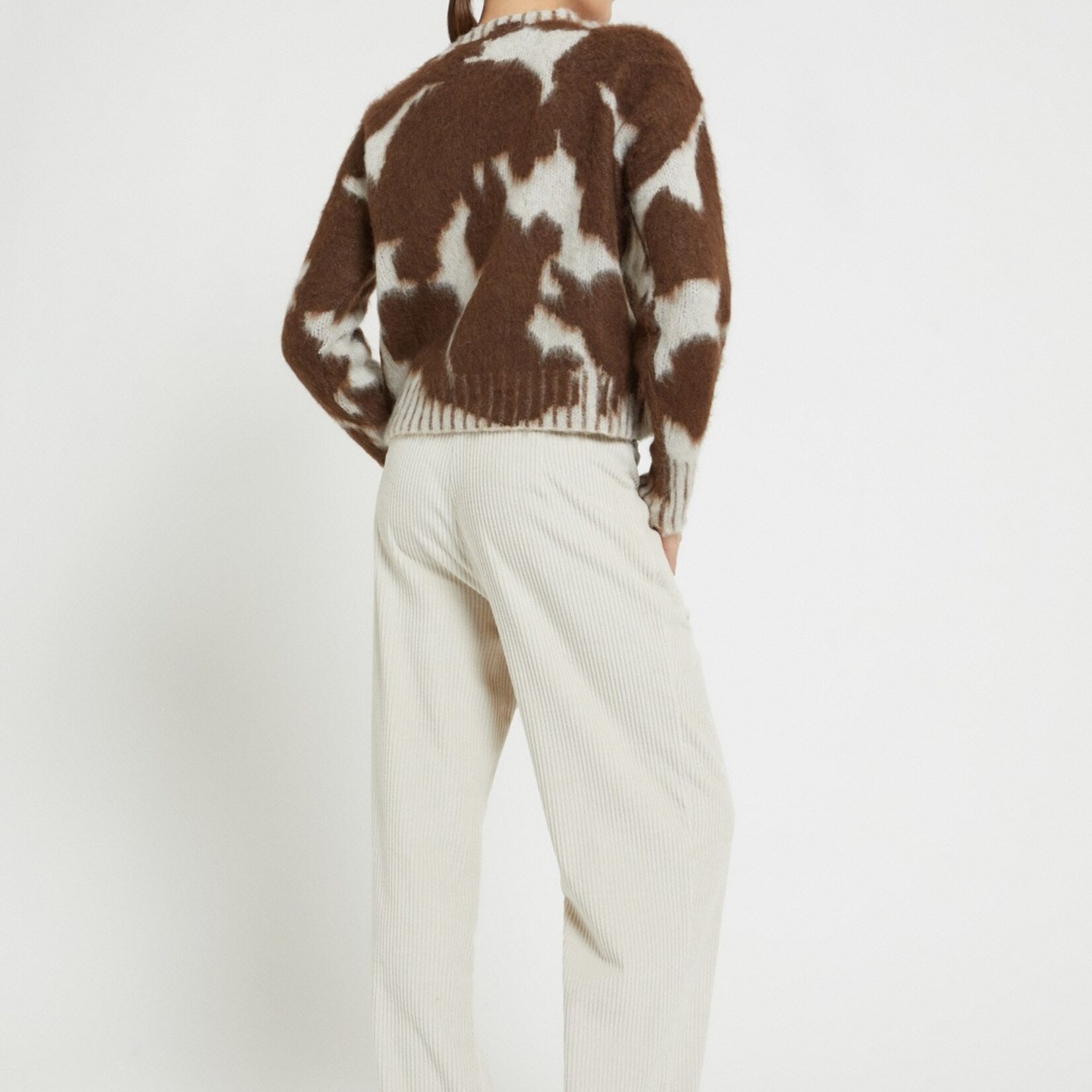 Ottod'Ame Print Sweater (Brown/Cream)