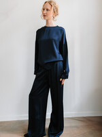 Ottod'Ame Viscose Trouser Arianna (Midnight Blue)