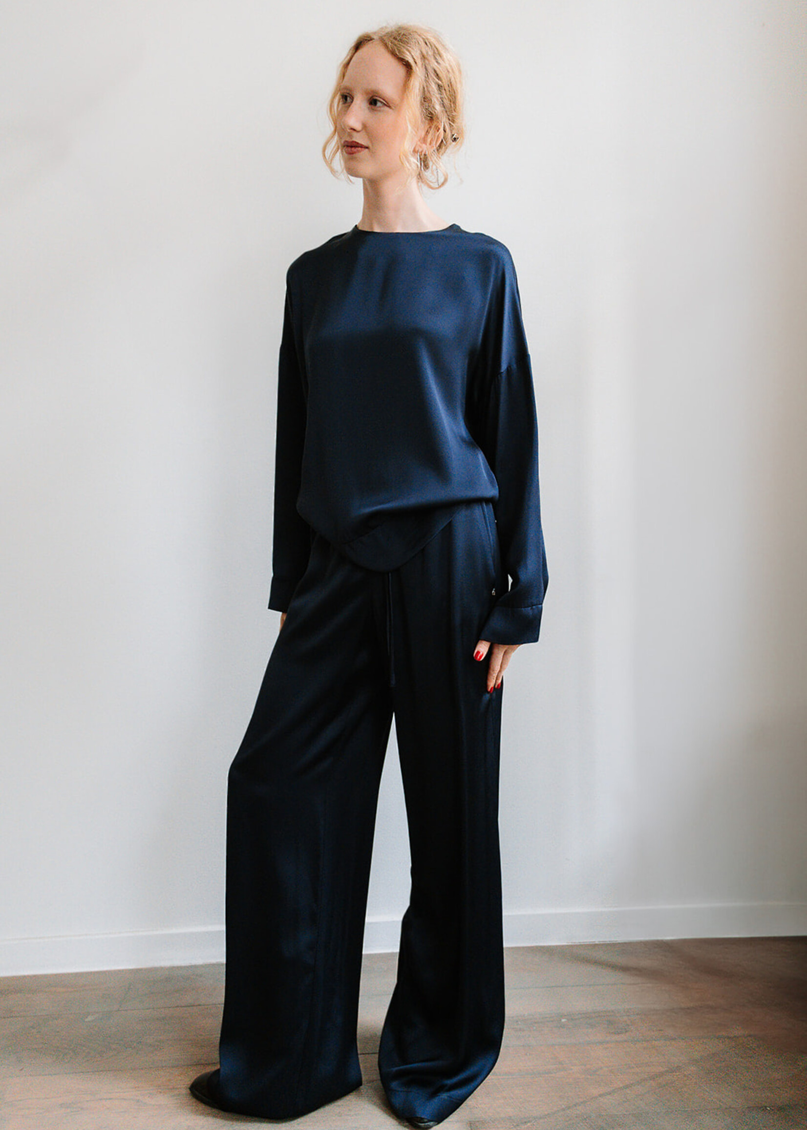 Ottod'Ame Viscose Shirt Caterina (Night Blue)