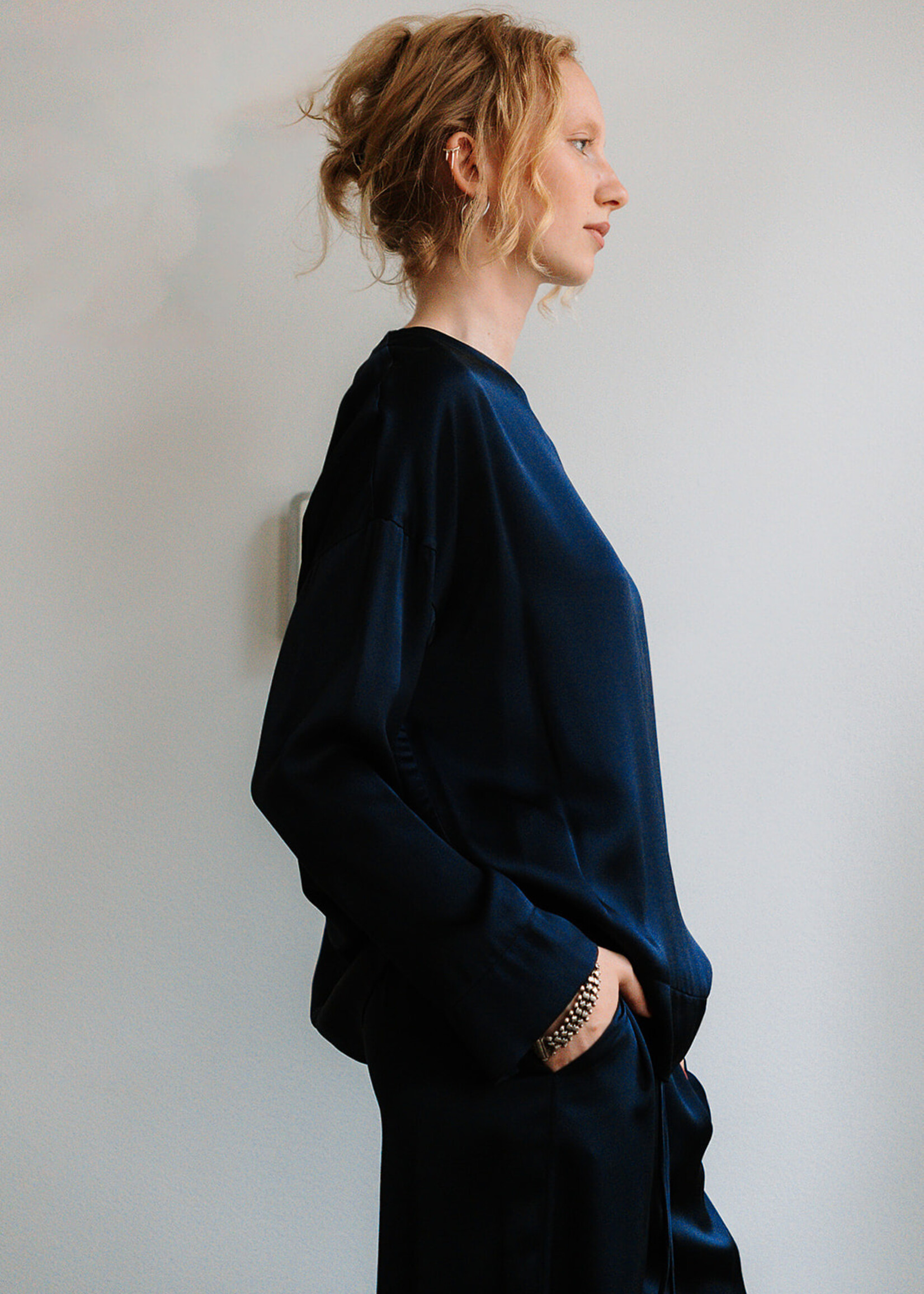 Ottod'Ame Viscose Shirt Caterina (Night Blue)