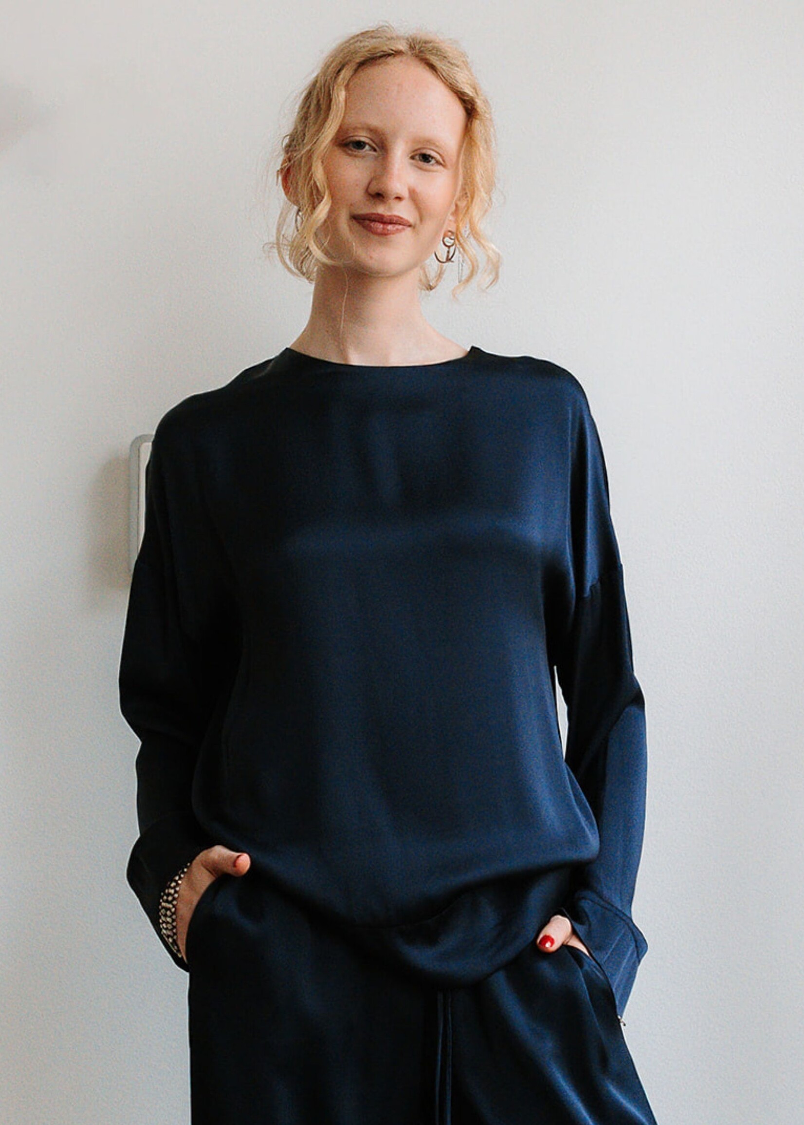 Ottod'Ame Viscose Shirt Caterina (Night Blue)