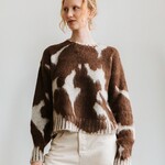Ottod'Ame Print Sweater (Brown/Cream)