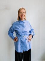 Ottod'Ame Striped Cotton Shirt (Blue/White)