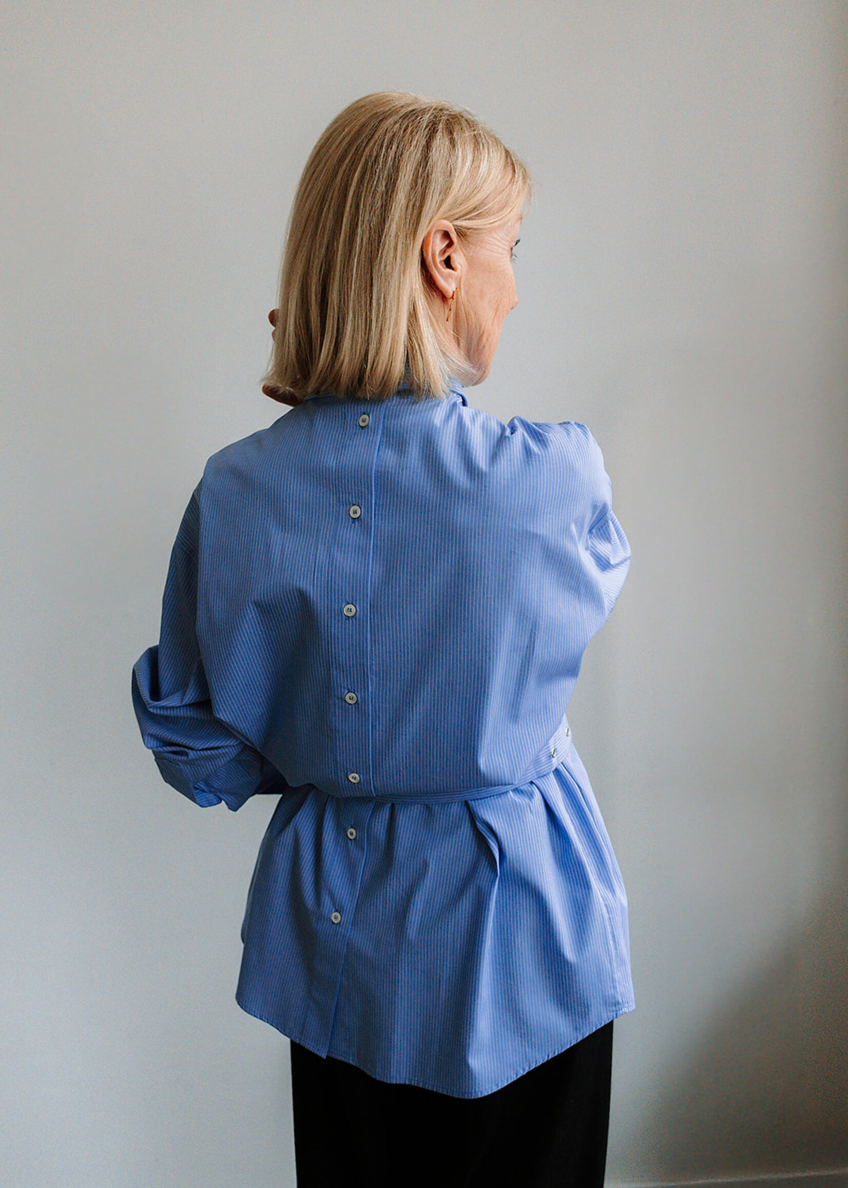 Ottod'Ame Striped Cotton Shirt (Blue/White)