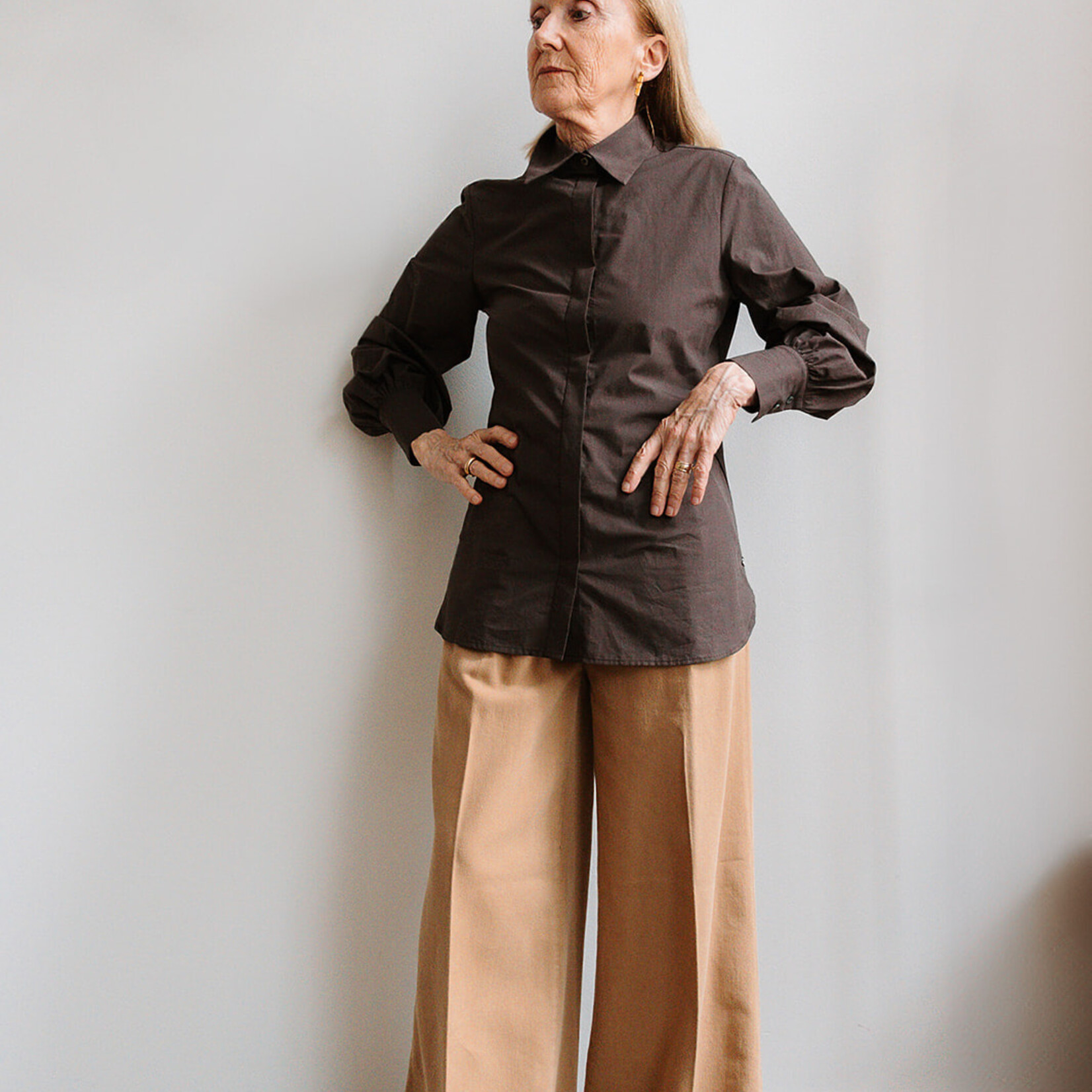 Ottod'Ame Cotton Shirt Tea (Brown)