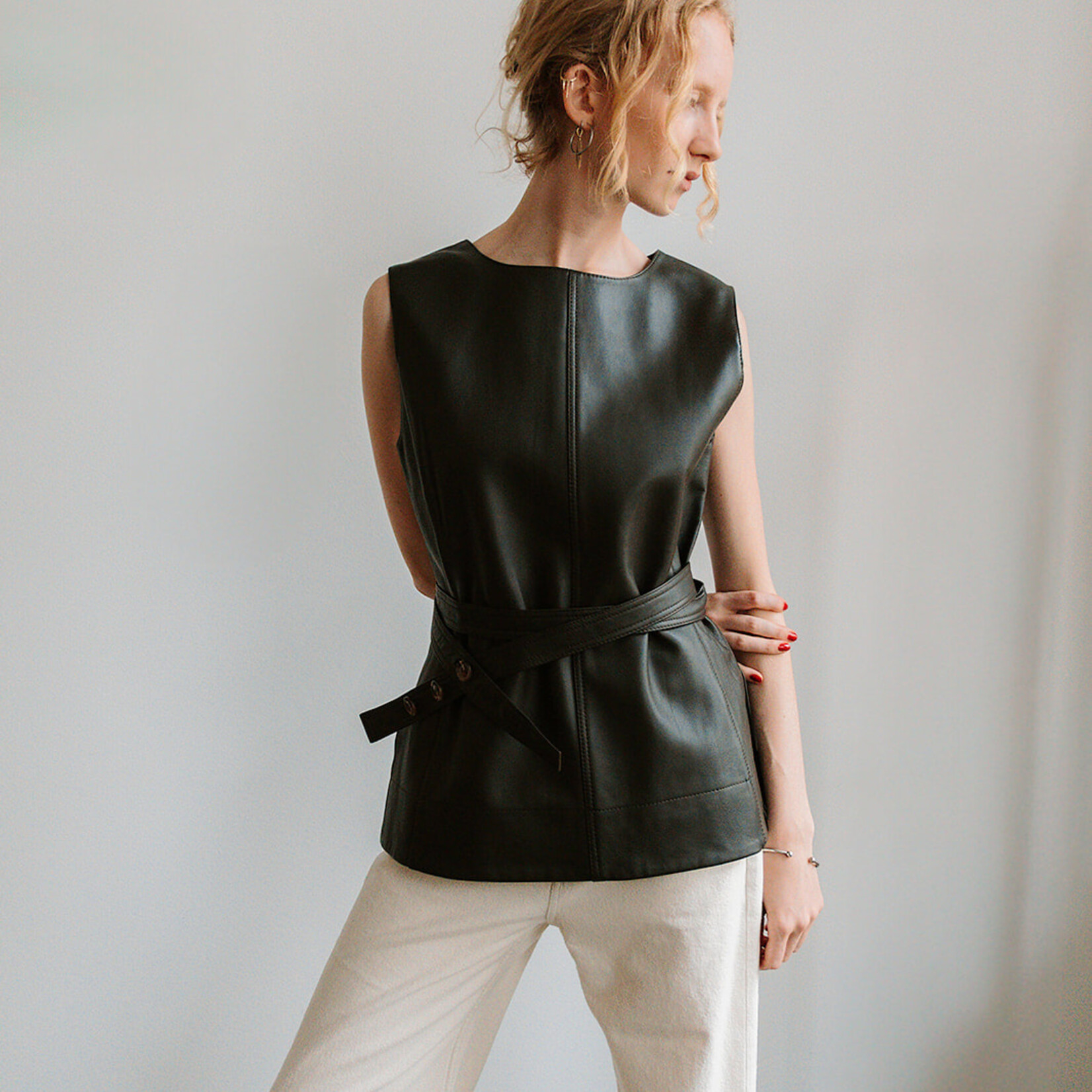 Soeur Leather Top Chance (Brown)