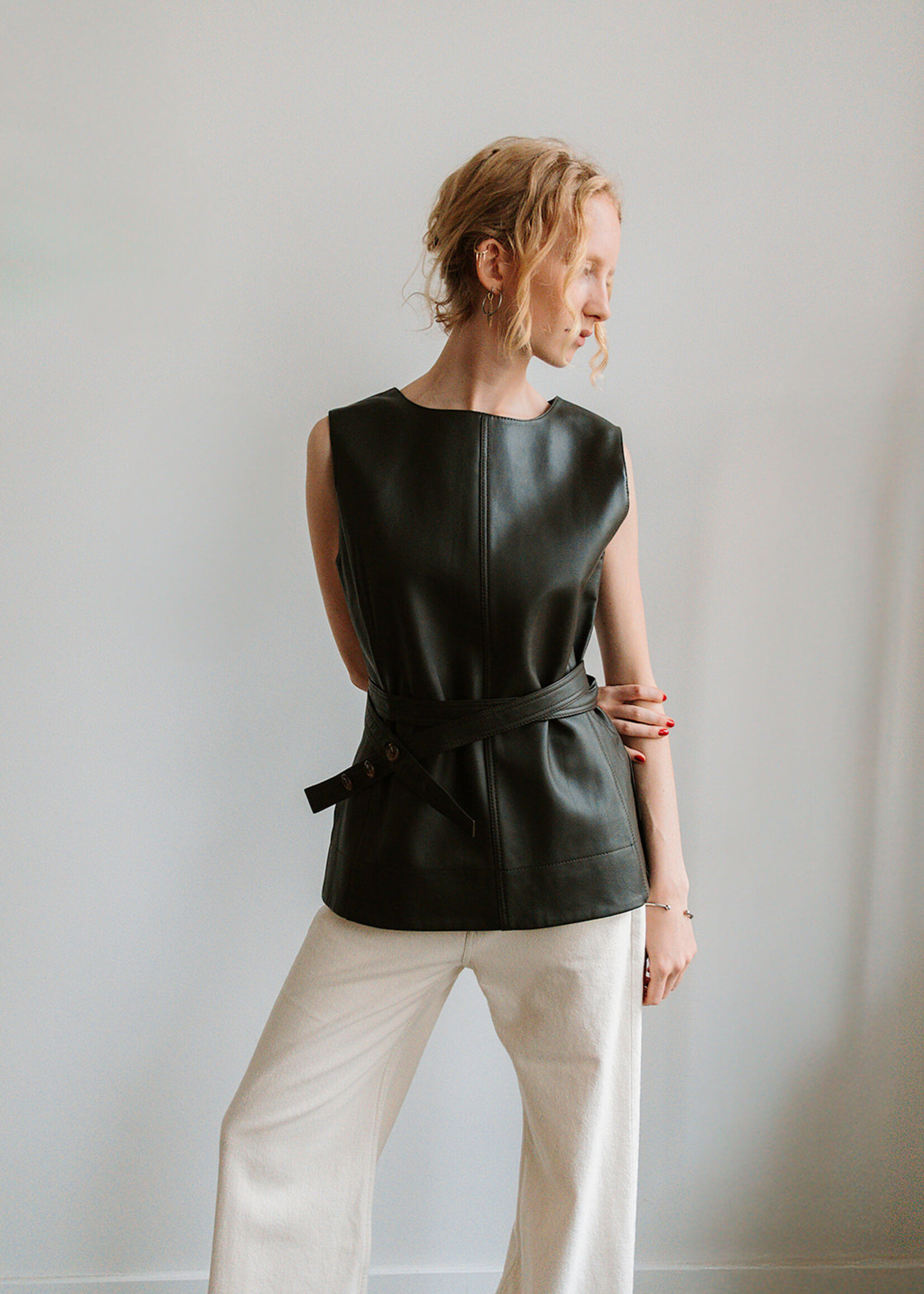 Soeur Leather Top Chance (Brown)