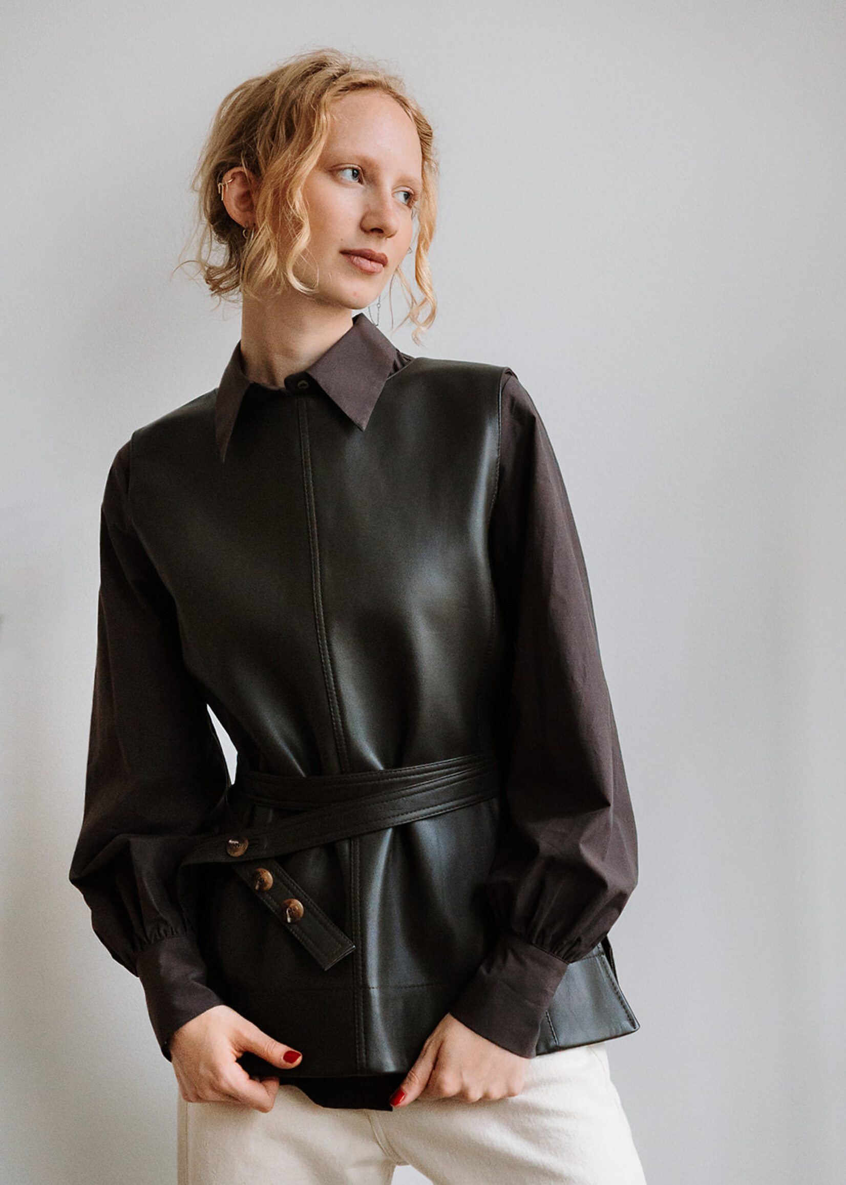 Soeur Leather Top Chance (Brown)