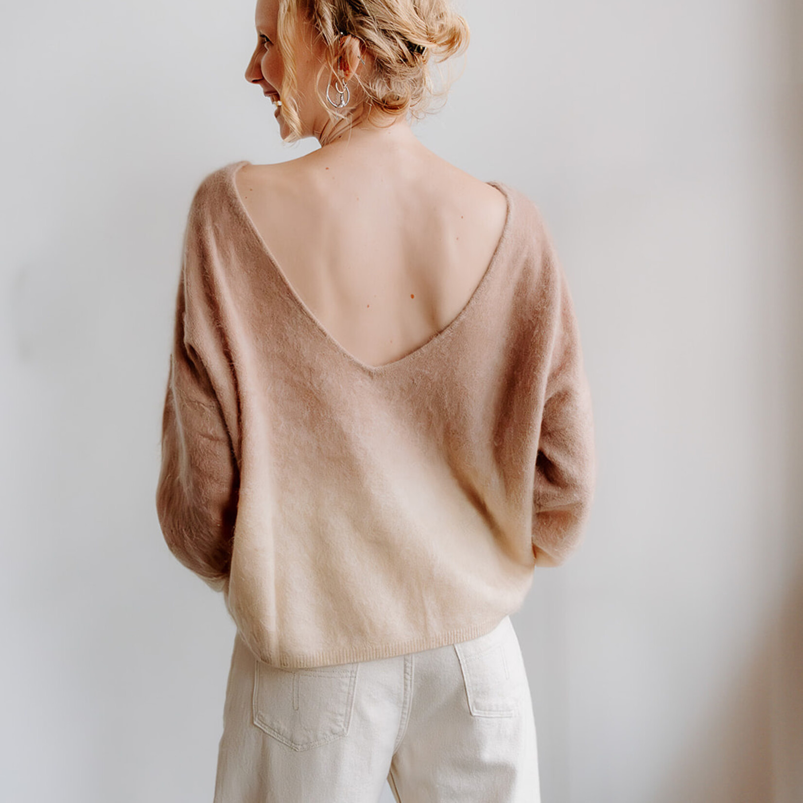 Colorush Brushed Cashmere Dip Dye (Camel/Cream)