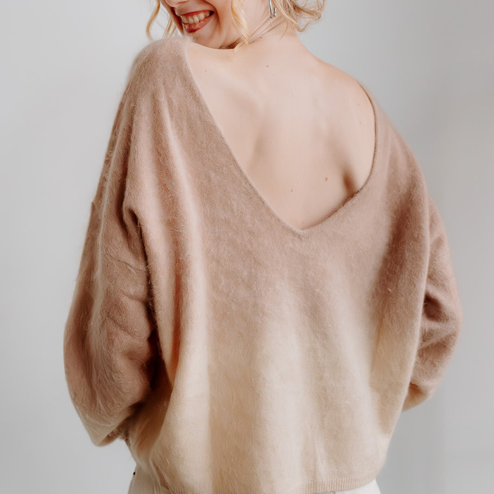 Colorush Brushed Cashmere Dip Dye (Camel/Cream)