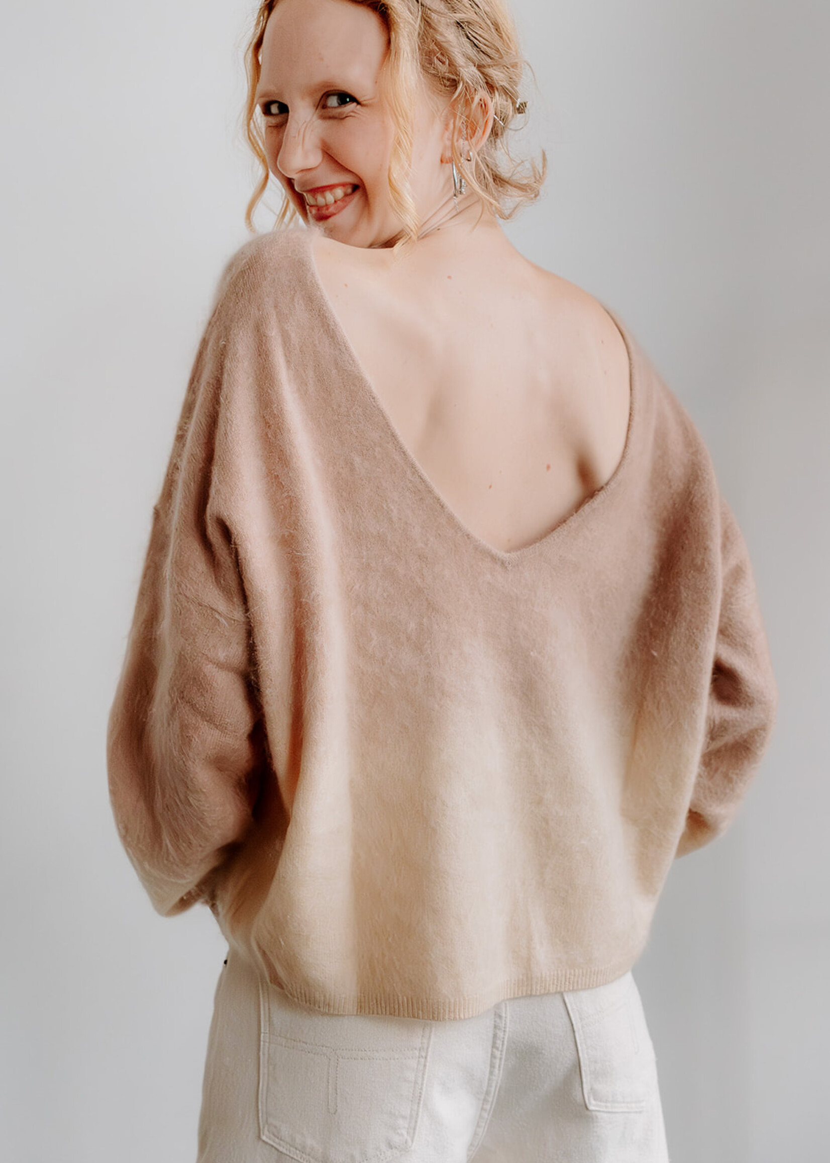 Colorush Brushed Cashmere Dip Dye (Camel/Cream)