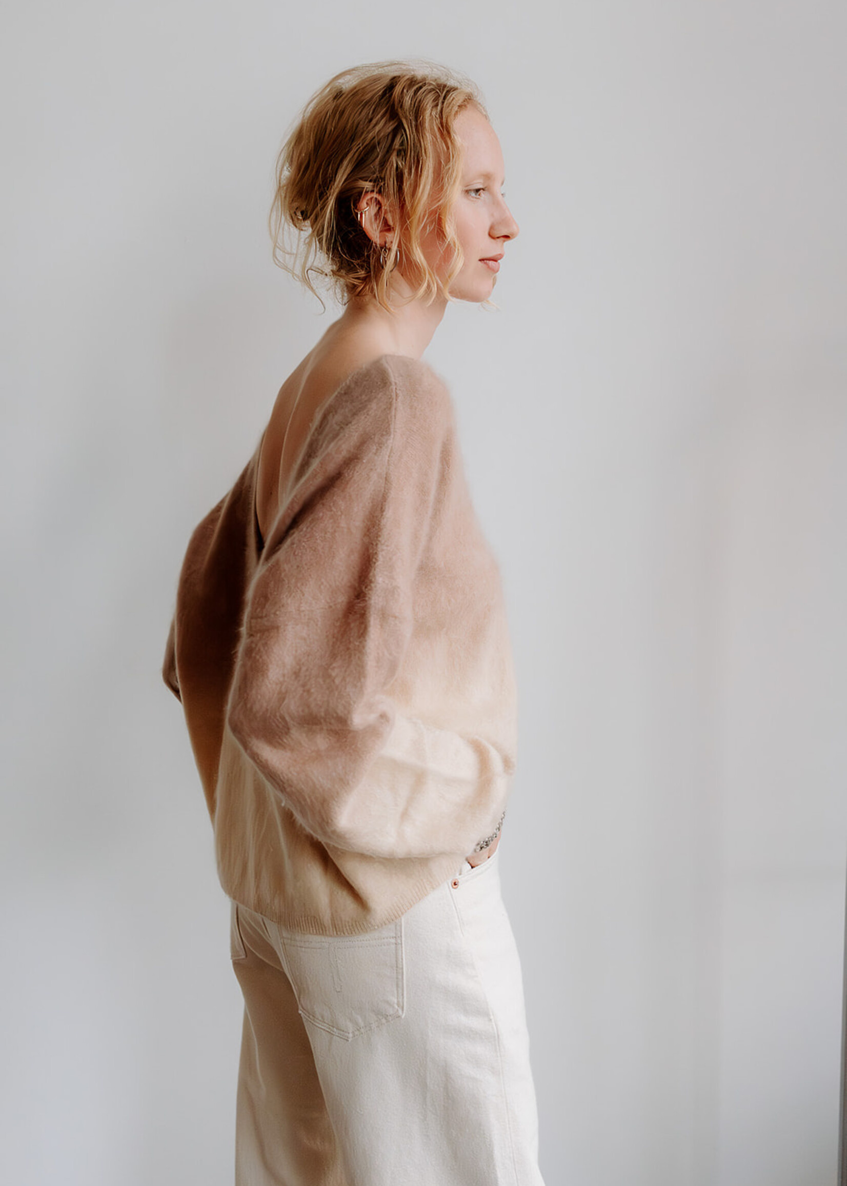 Colorush Brushed Cashmere Dip Dye (Camel/Cream)