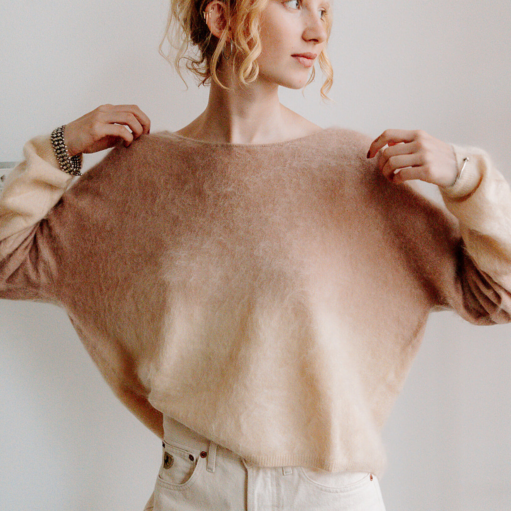 Colorush Brushed Cashmere Dip Dye (Camel/Cream)