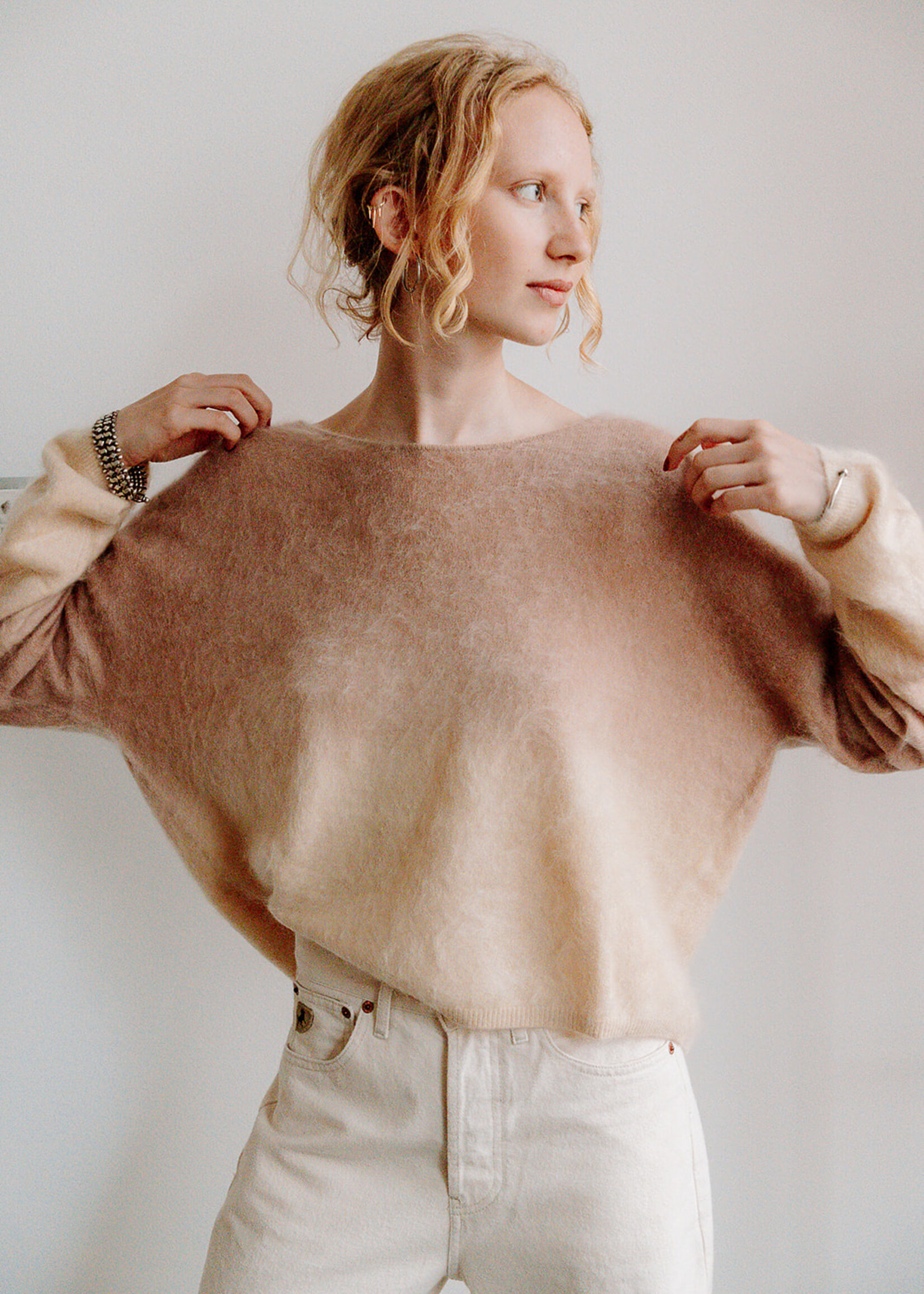 Colorush Brushed Cashmere Dip Dye (Camel/Cream)