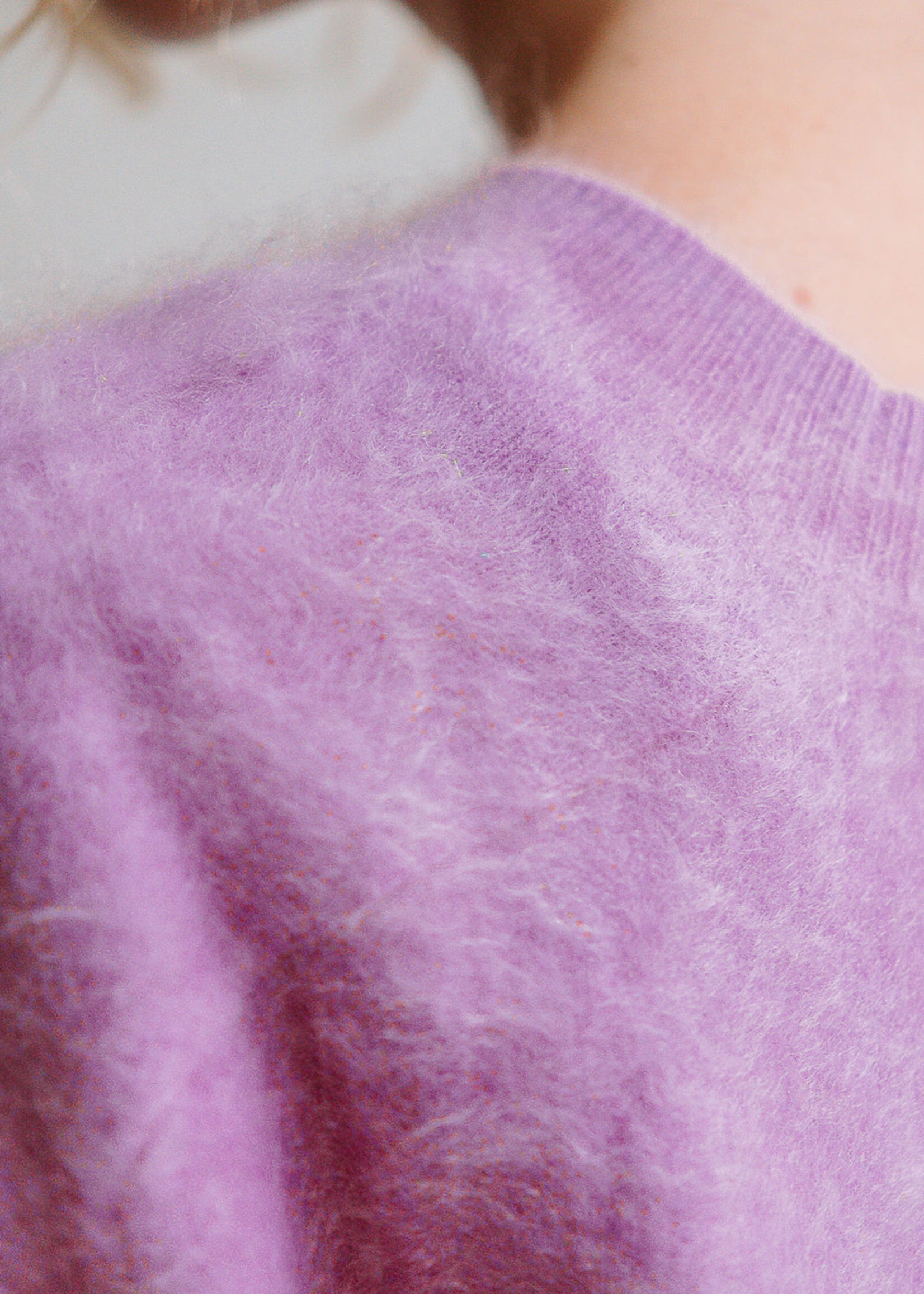 Colorush Brushed Cashmere Shortsleeved Sweater (Pink)