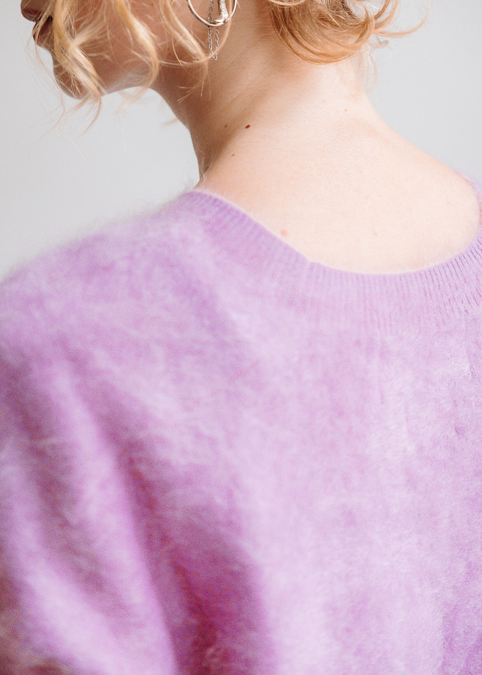 Colorush Brushed Cashmere Shortsleeved Sweater (Pink)