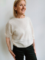 Colorush Shortsleeved Sweater Brushed Belli Tee Sweater (Cream)