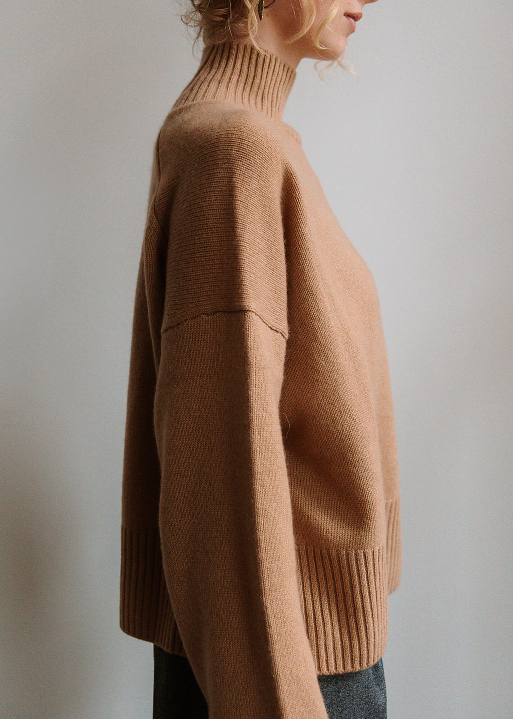 Colorush Cashmere Funnel Neck Chunky Carmen (Camel)