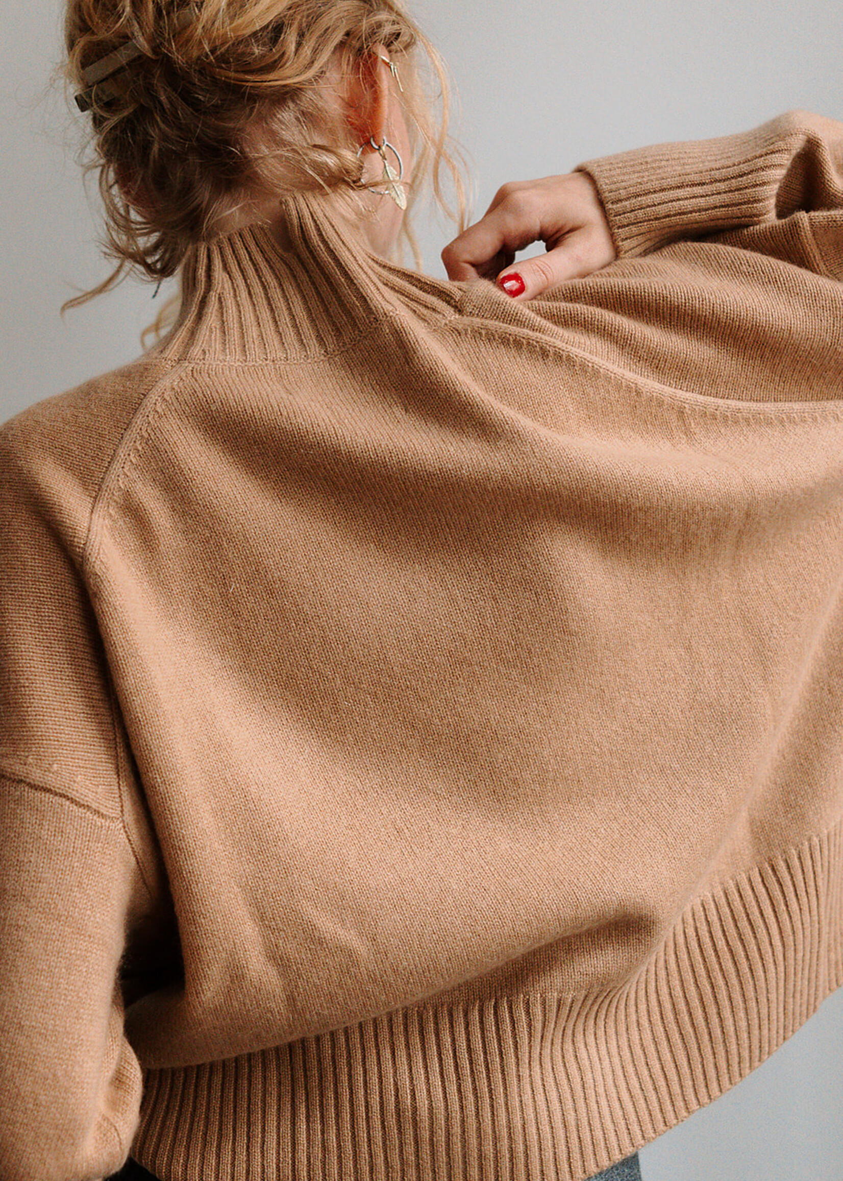 Colorush Cashmere Funnel Neck Chunky Carmen (Camel)