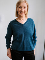 Absolut cashmere V-Neck Sweater Alicia (Petrol Ocean)