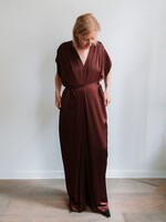 Ottod'Ame Viscose Maxi Dress (Terra Brown)
