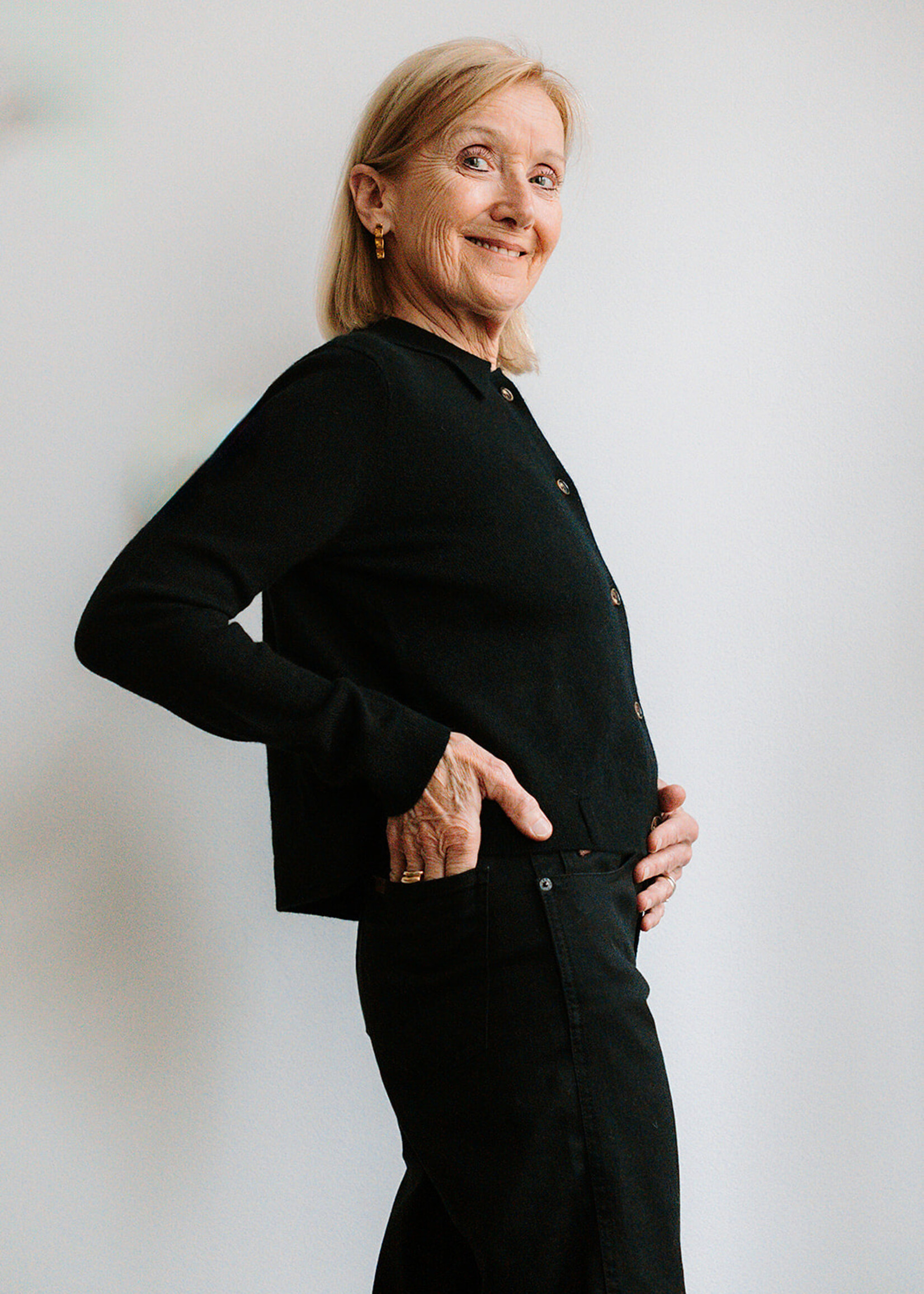 Absolut cashmere Polo Cardigan Agnese (Black)