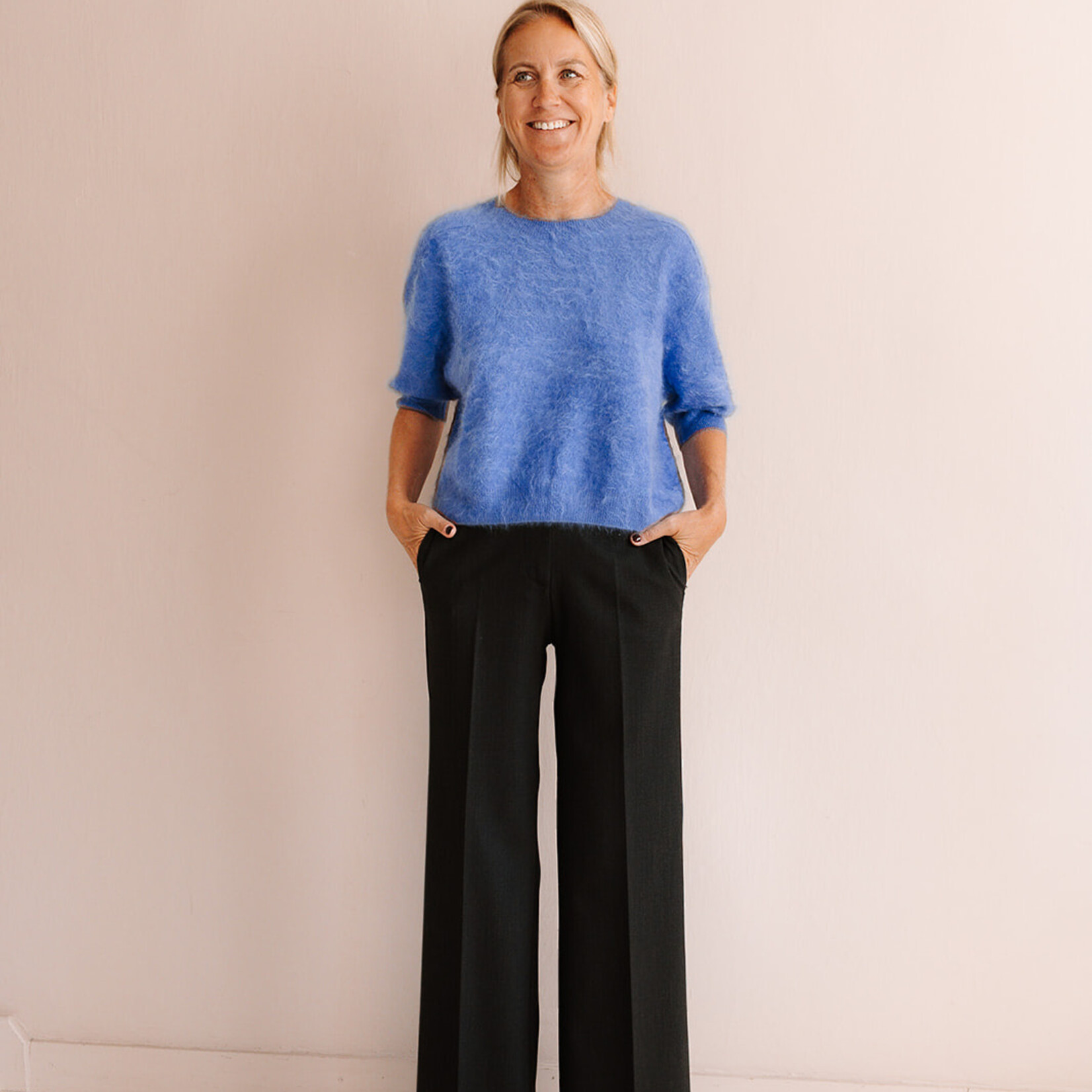 Ottod'Ame Long Wide Leg Trousers (Dark Grey)