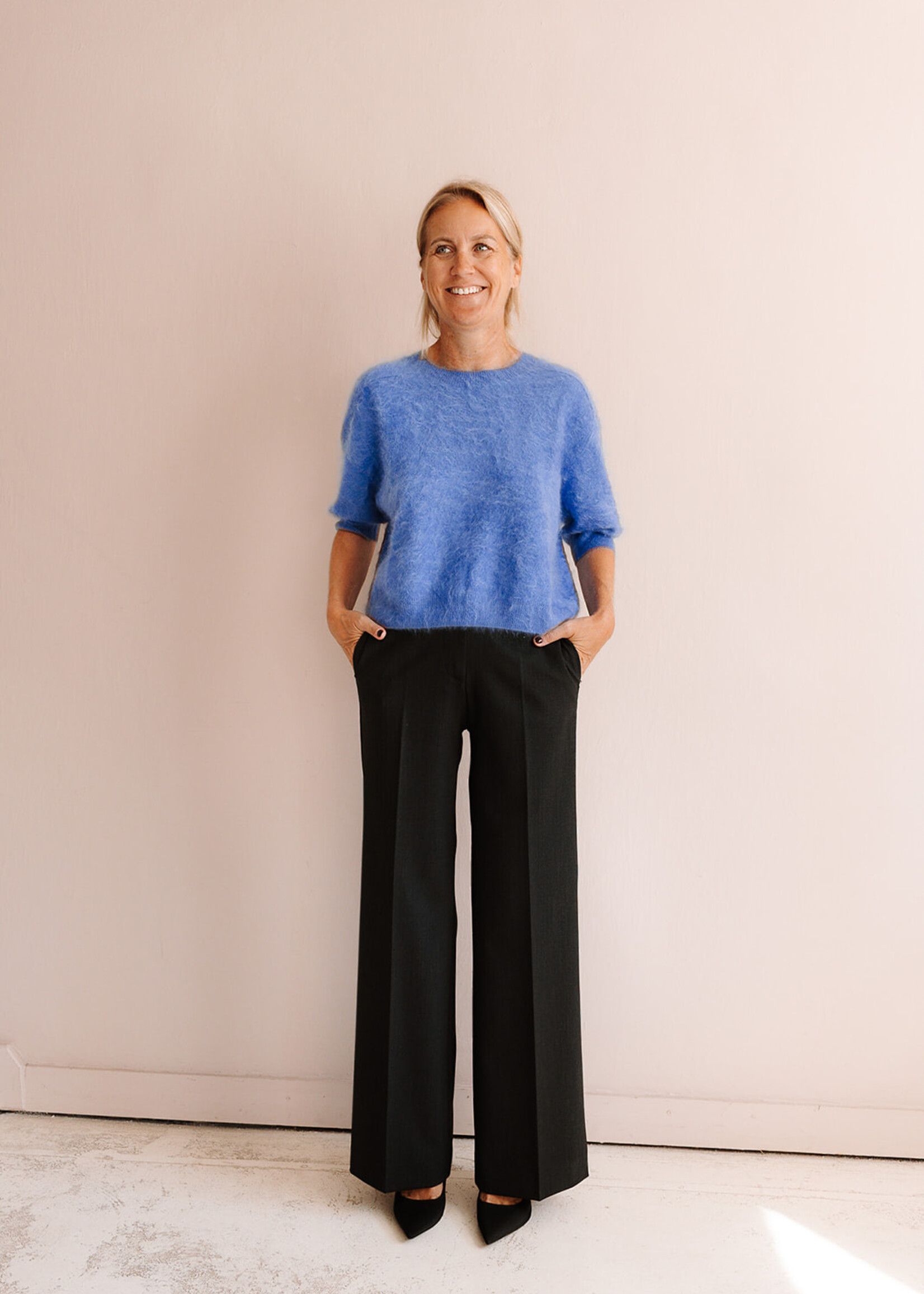 Ottod'Ame Long Wide Leg Trousers (Dark Grey)