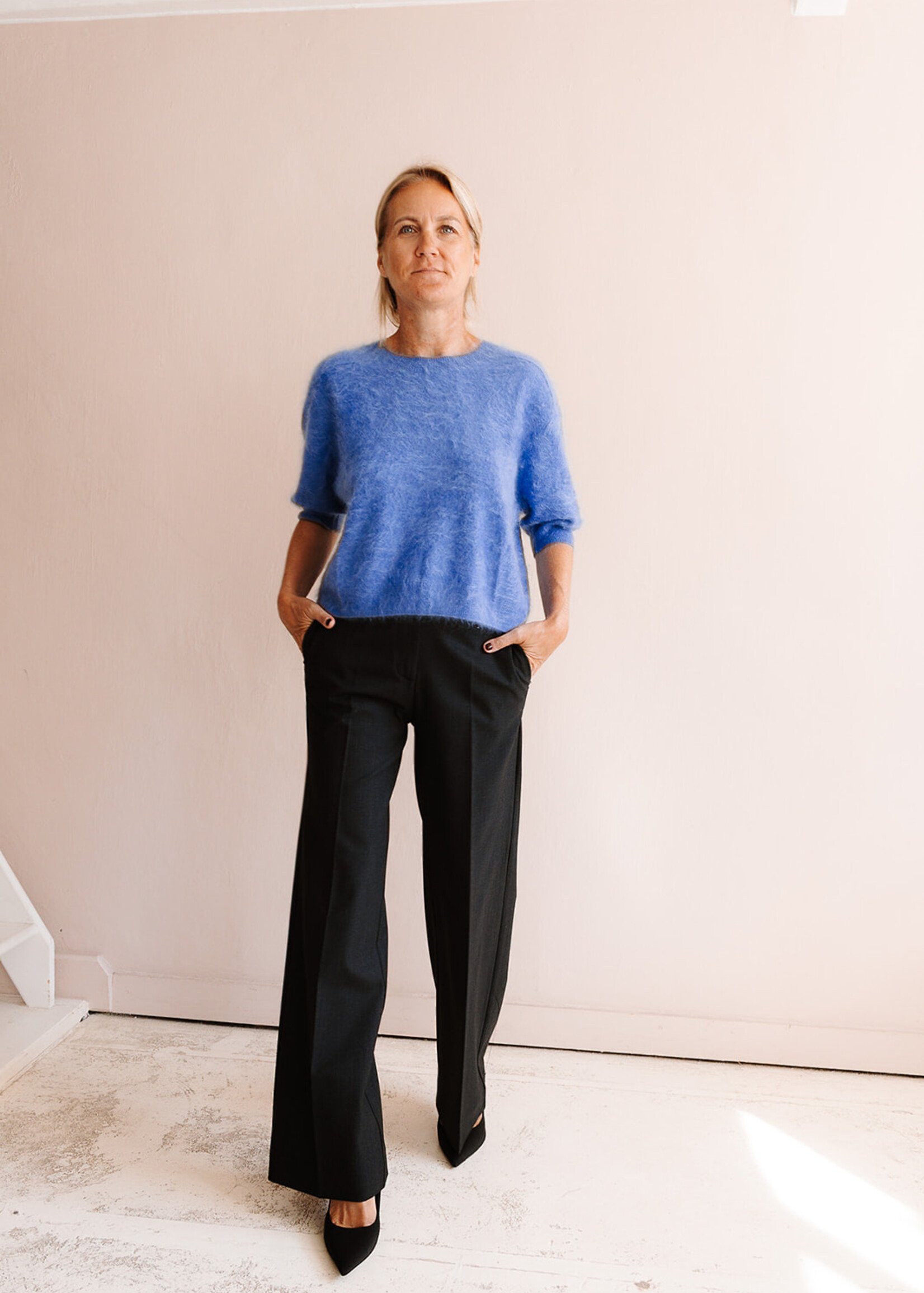 Ottod'Ame Long Wide Leg Trousers (Dark Grey)