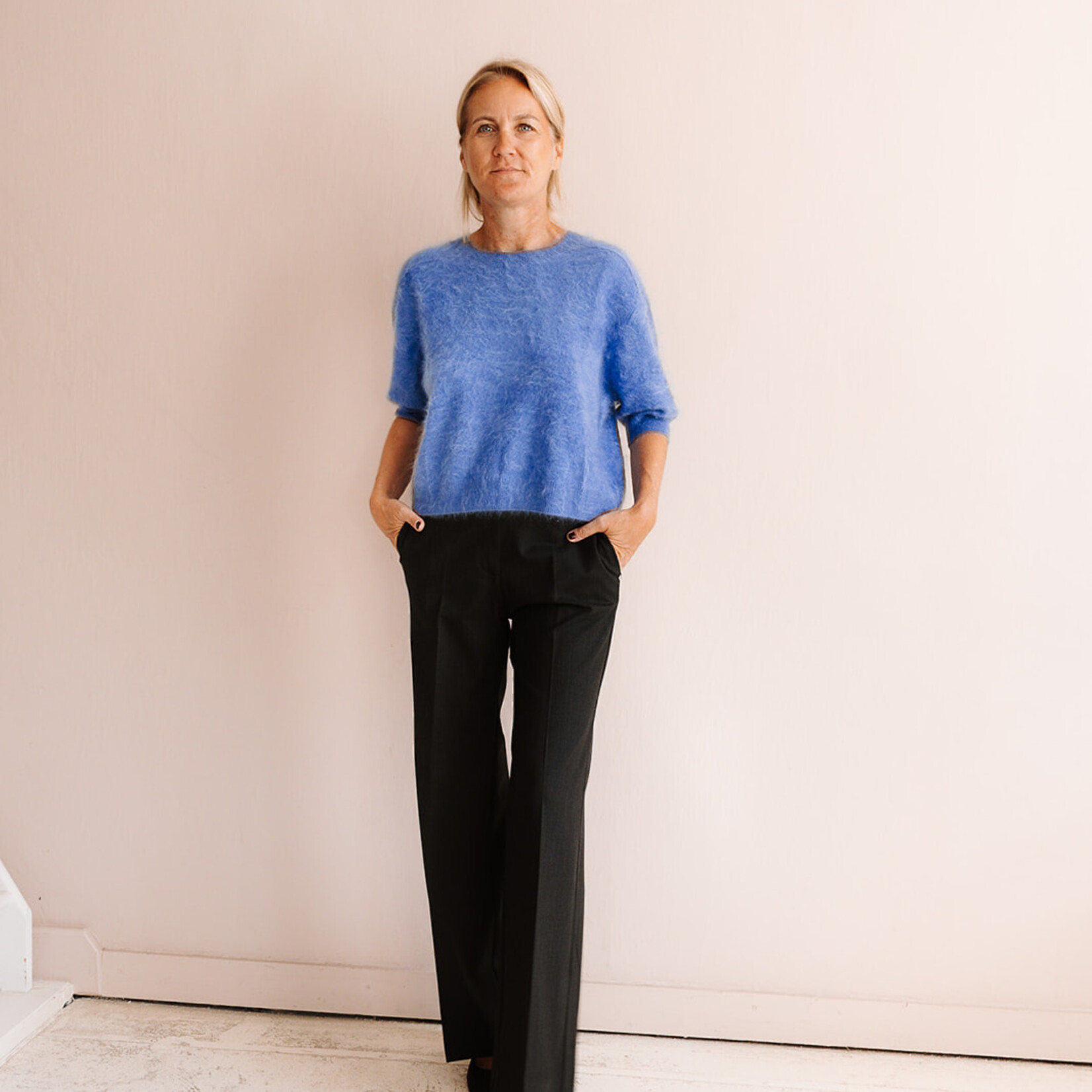 Ottod'Ame Long Wide Leg Trousers (Dark Grey)