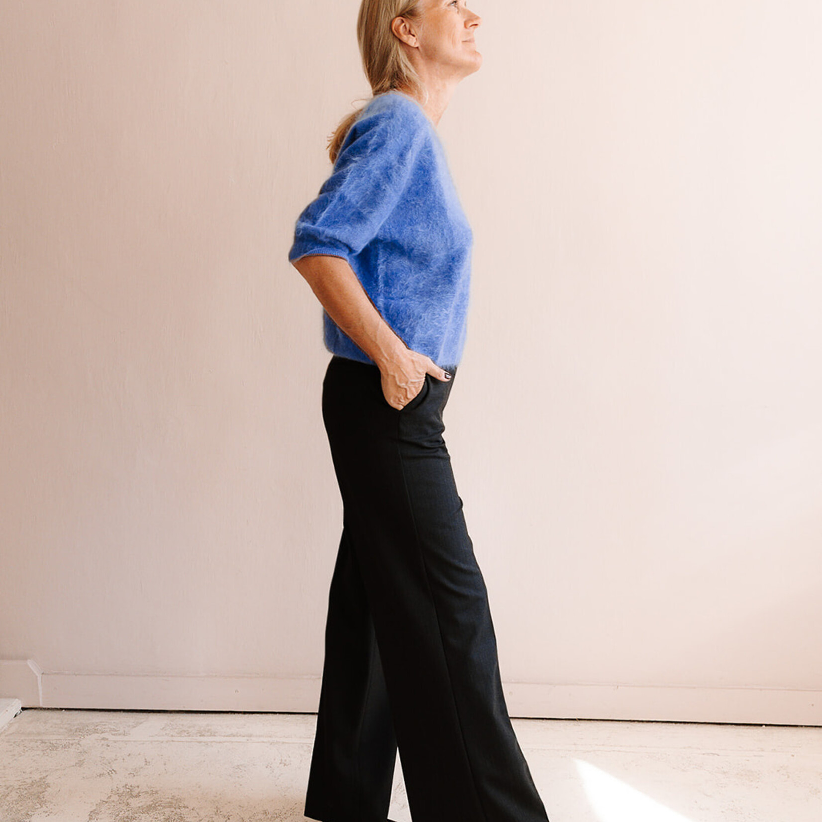 Ottod'Ame Long Wide Leg Trousers (Dark Grey)