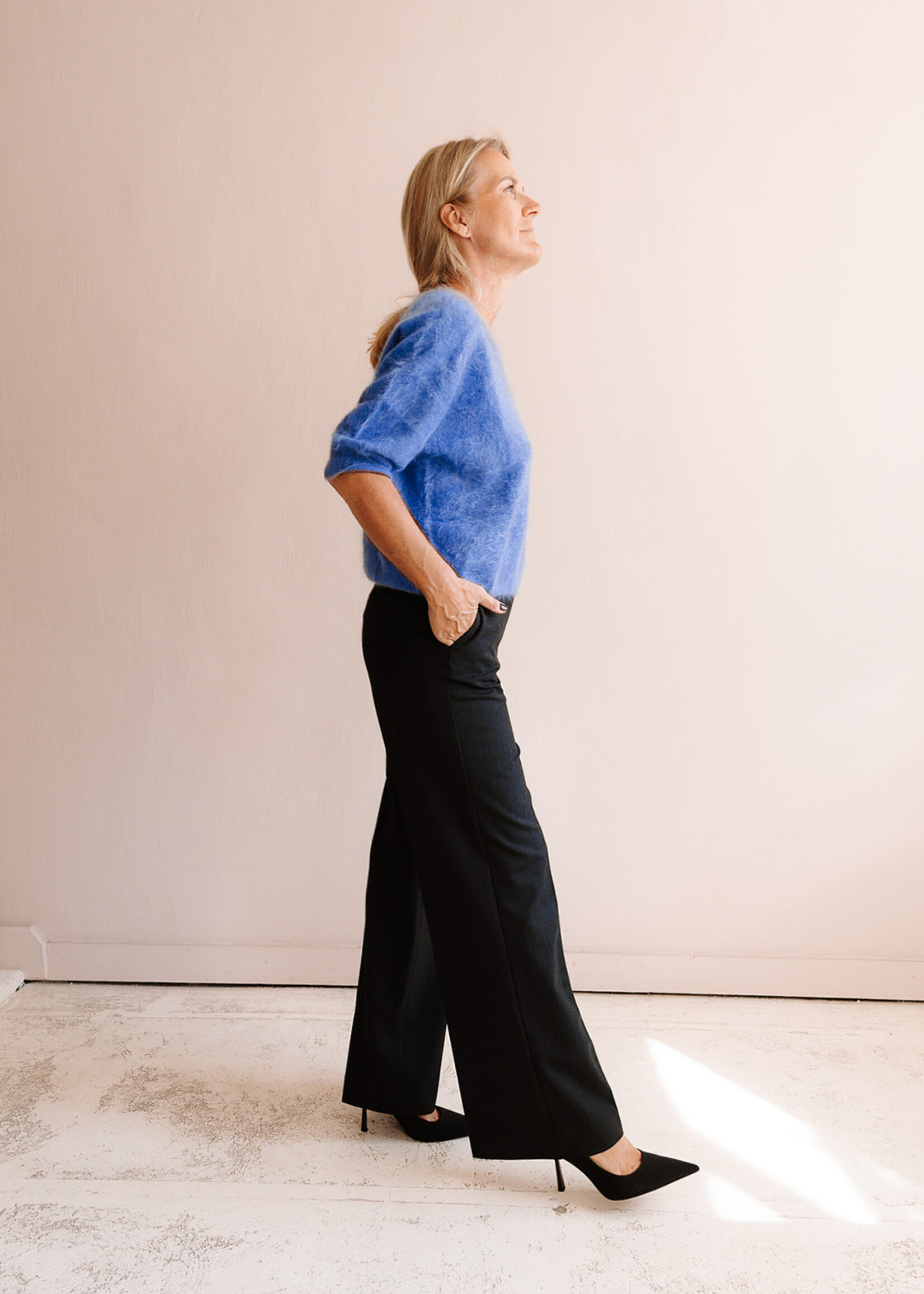 Ottod'Ame Long Wide Leg Trousers (Dark Grey)