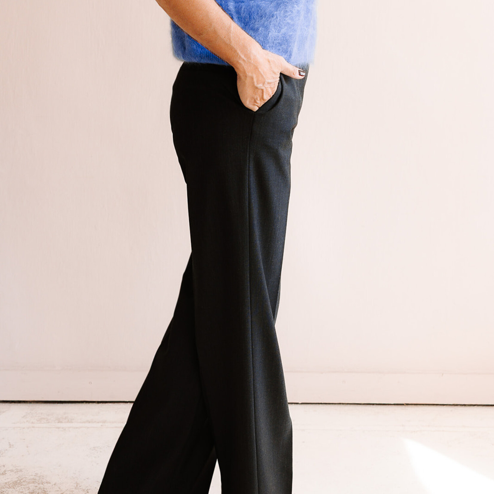 Ottod'Ame Long Wide Leg Trousers (Dark Grey)