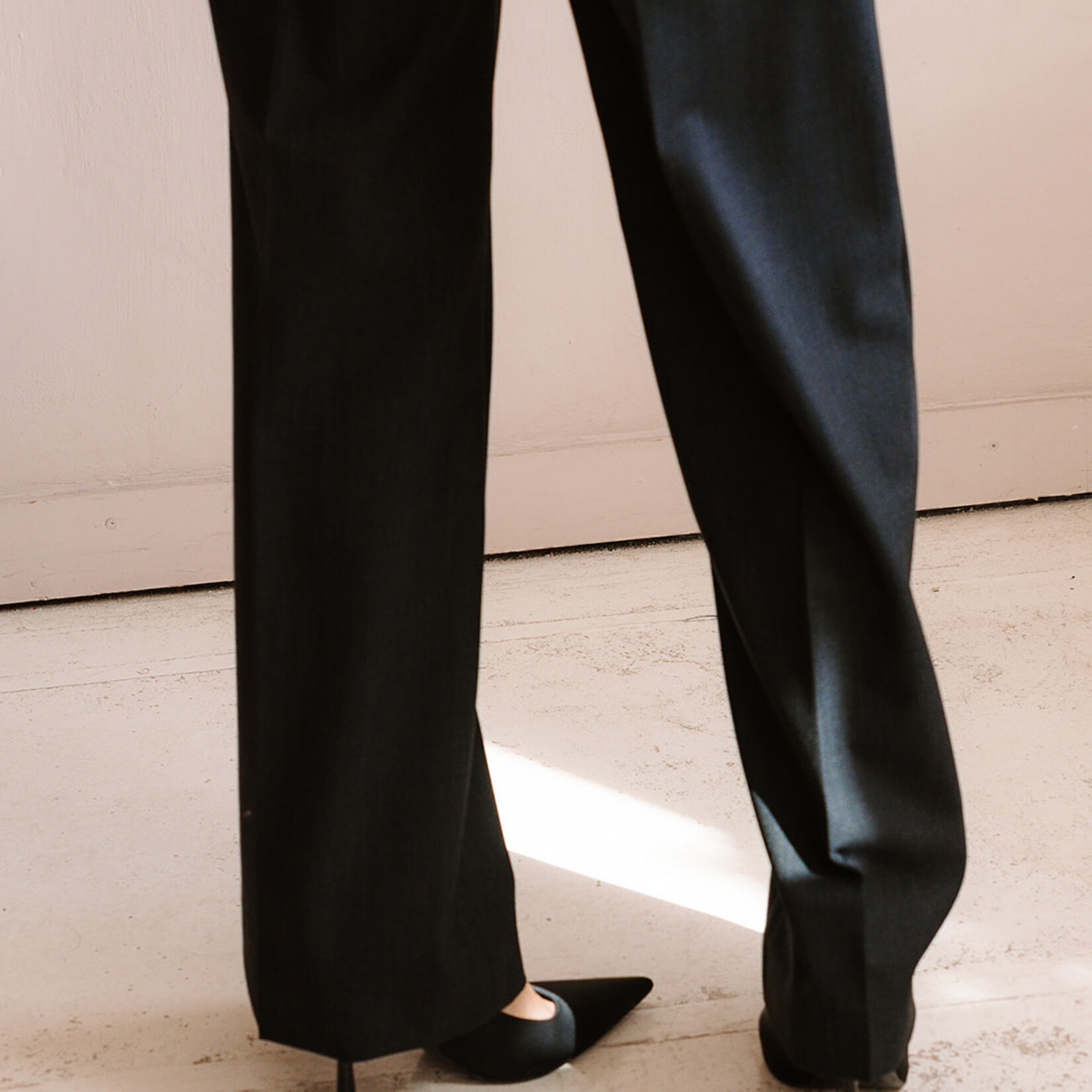 Ottod'Ame Long Wide Leg Trousers (Dark Grey)