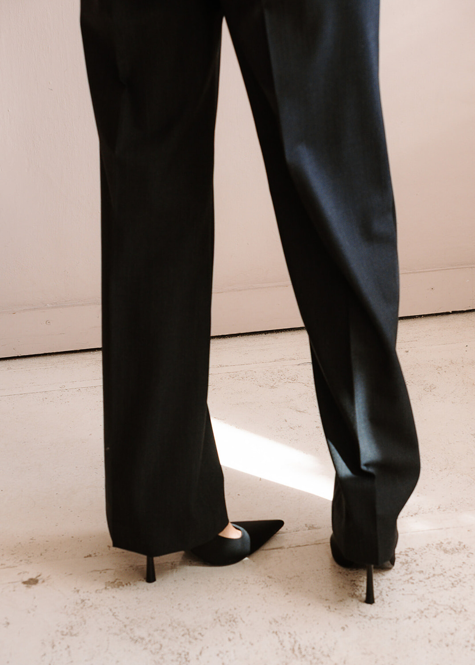 Ottod'Ame Long Wide Leg Trousers (Dark Grey)