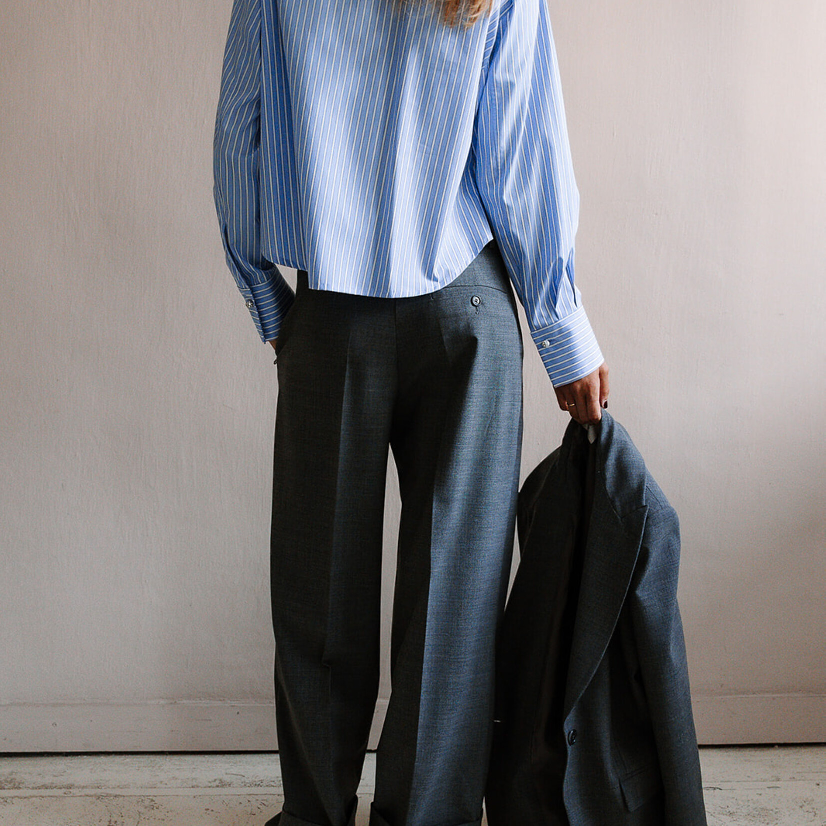 Ottod'Ame Turn-Up Trousers (Grey)