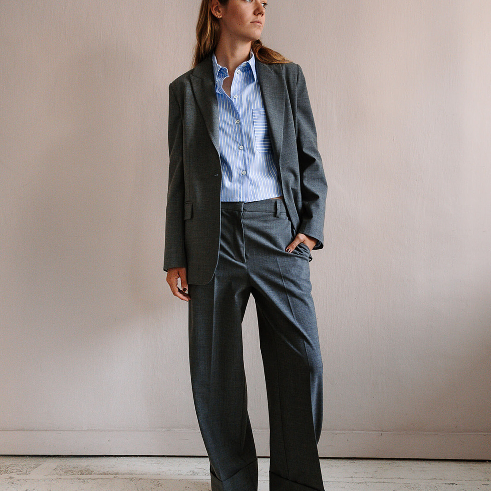 Ottod'Ame Turn-Up Trousers (Grey)