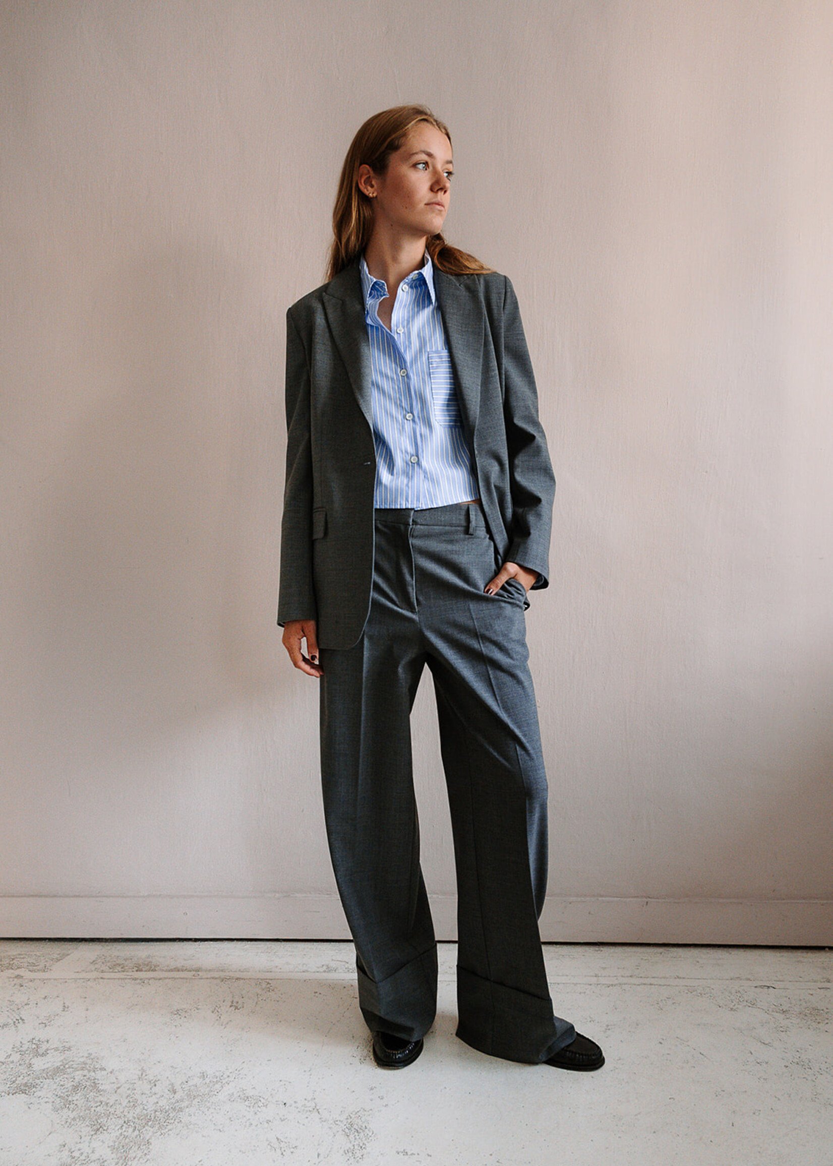 Ottod'Ame Turn-Up Trousers (Grey)