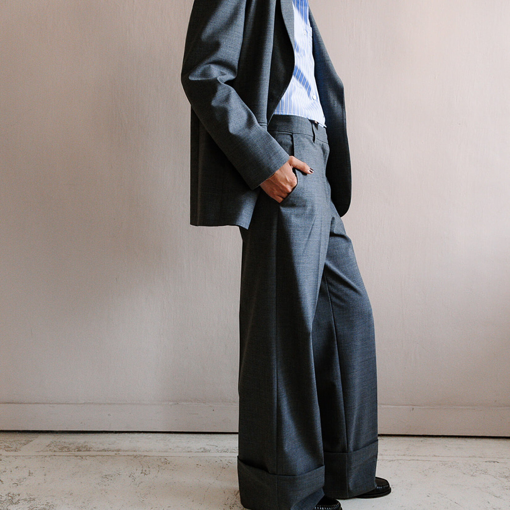 Ottod'Ame Turn-Up Trousers (Grey)