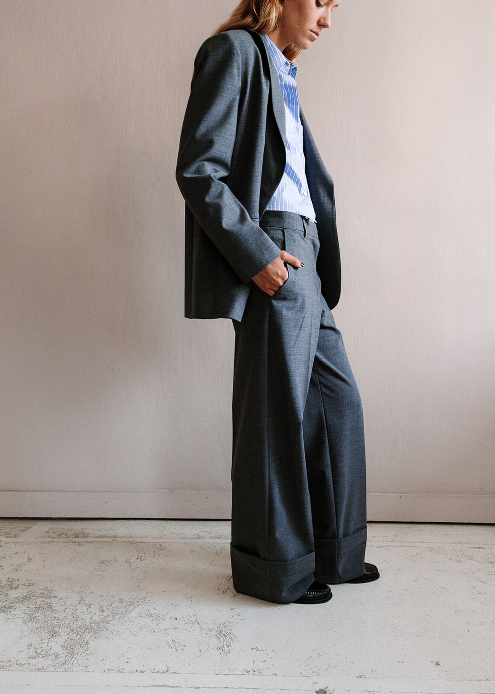 Ottod'Ame Turn-Up Trousers (Grey)