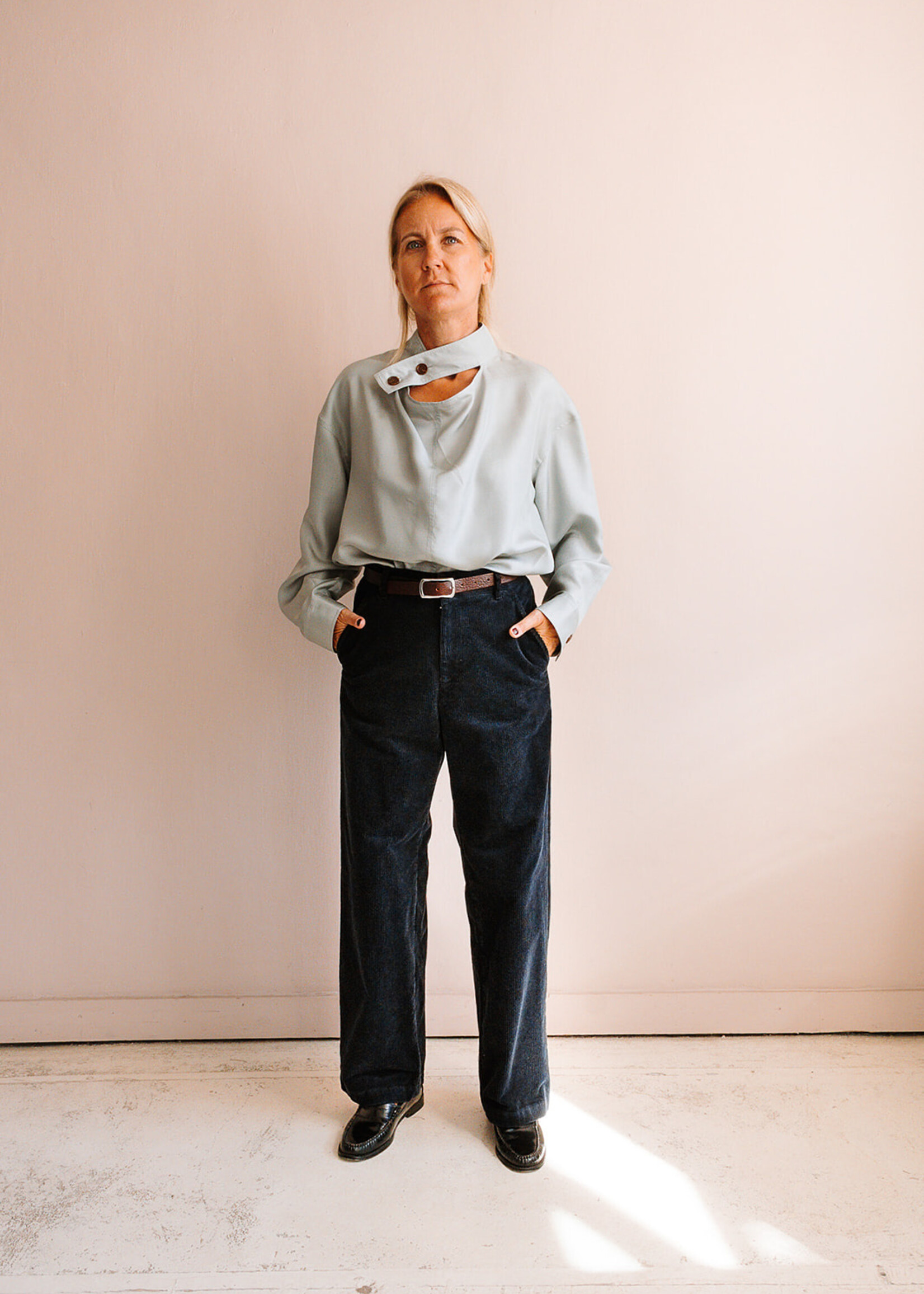 Barena Venezia Corduroy Trousers Ida Cinquecento (Navy Blue)