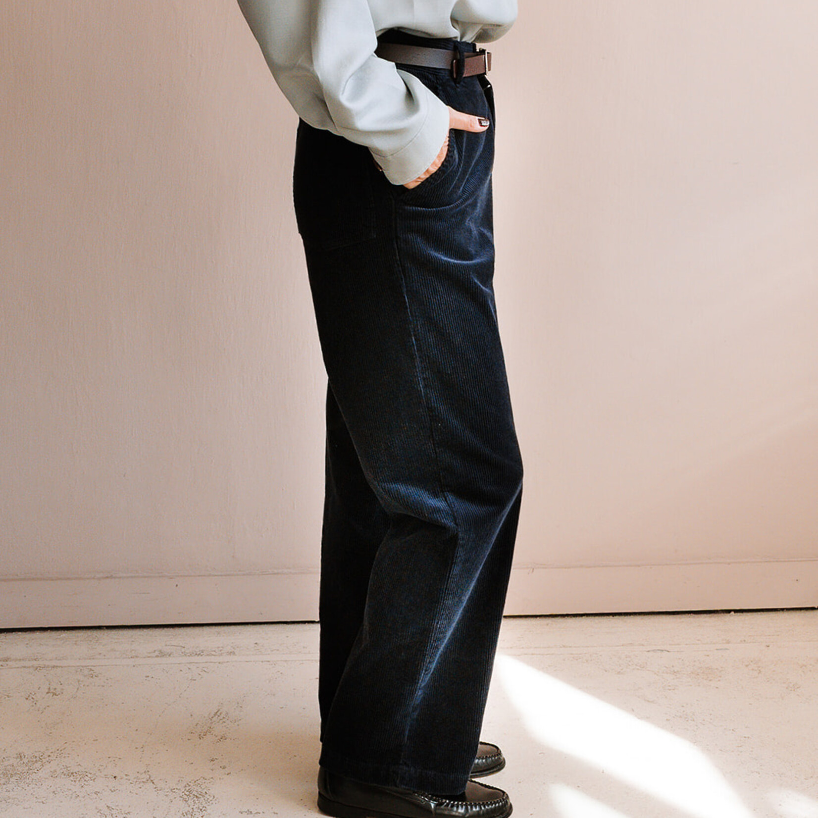 Barena Venezia Corduroy Trousers Ida Cinquecento (Navy Blue)