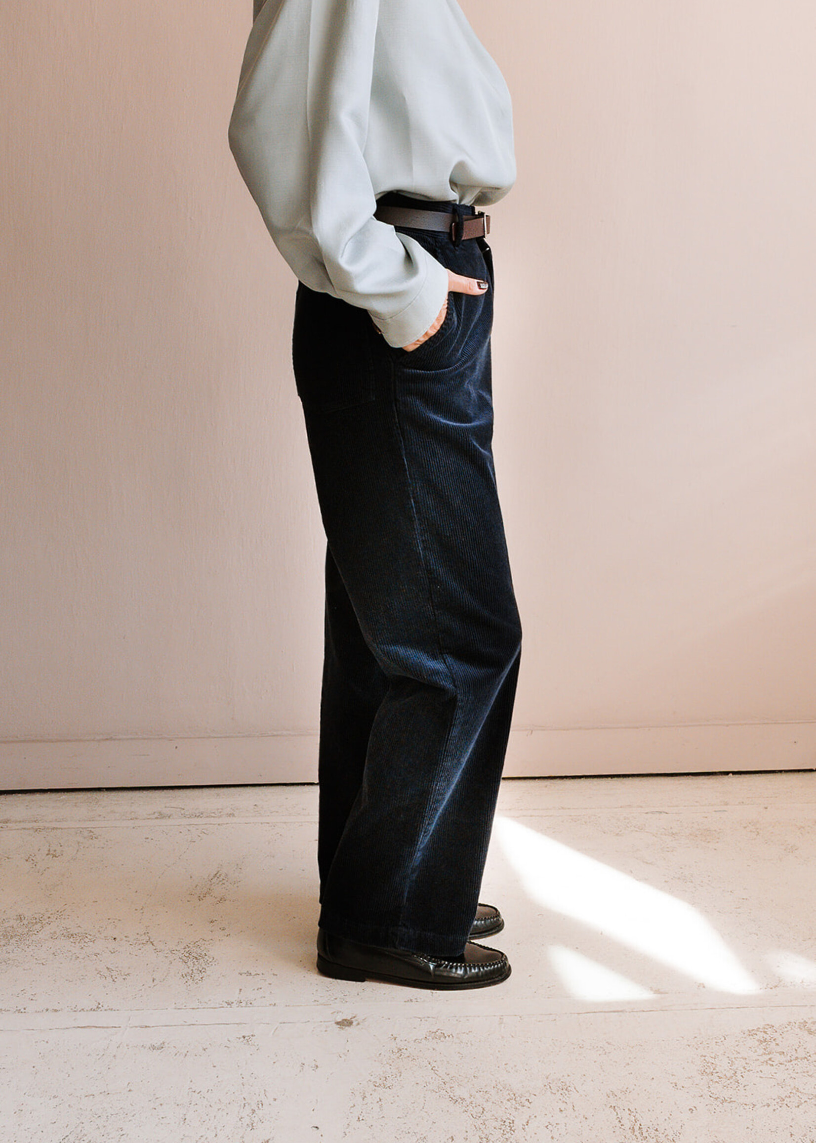Barena Venezia Corduroy Trousers Ida Cinquecento (Navy Blue)