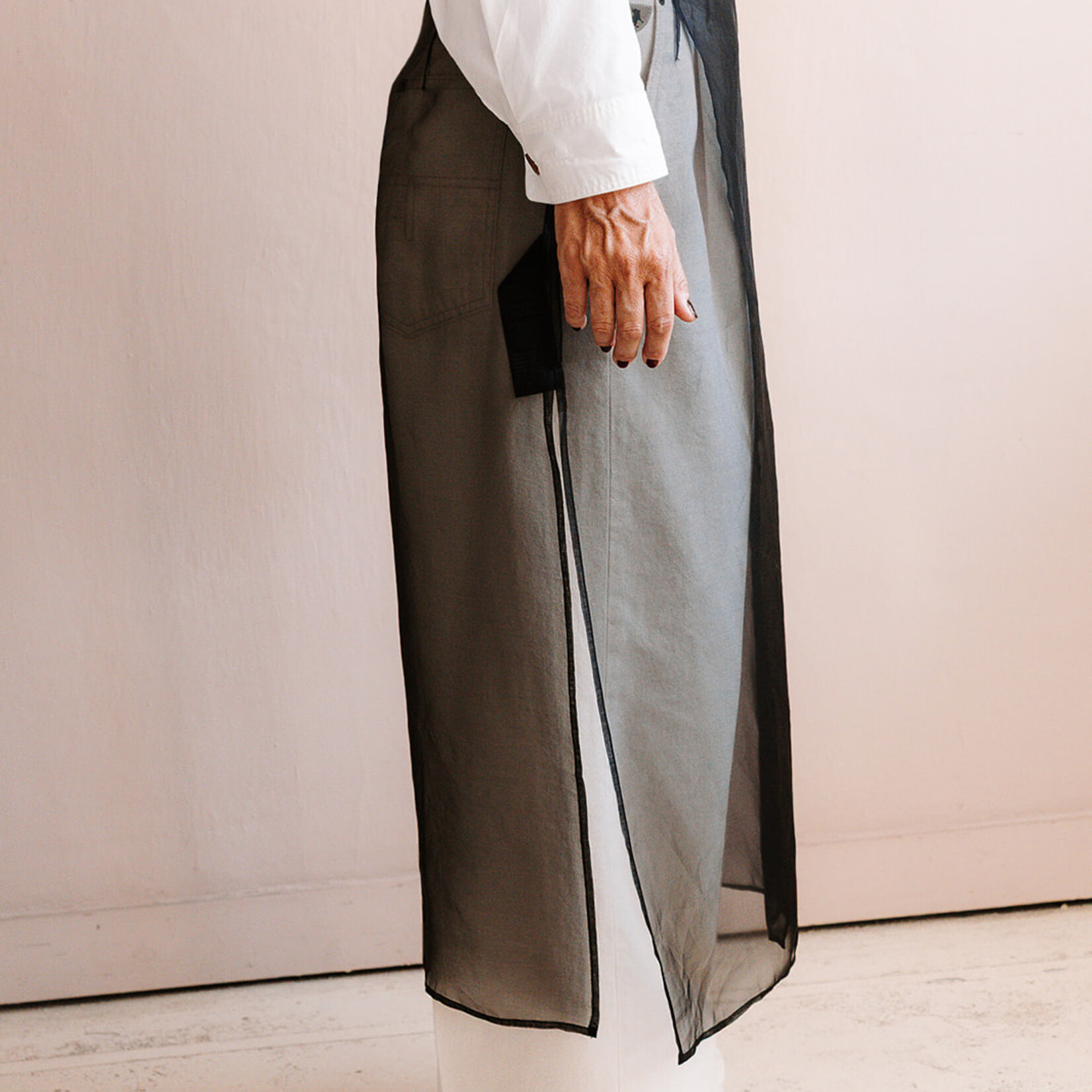Barena Venezia Silk Wrap Skirt Emi (Transparant Black)