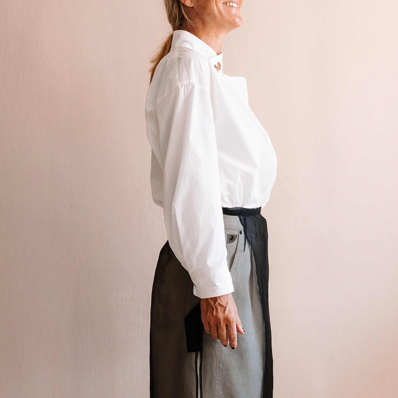 Barena Venezia Silk Wrap Skirt Emi (Transparant Black)