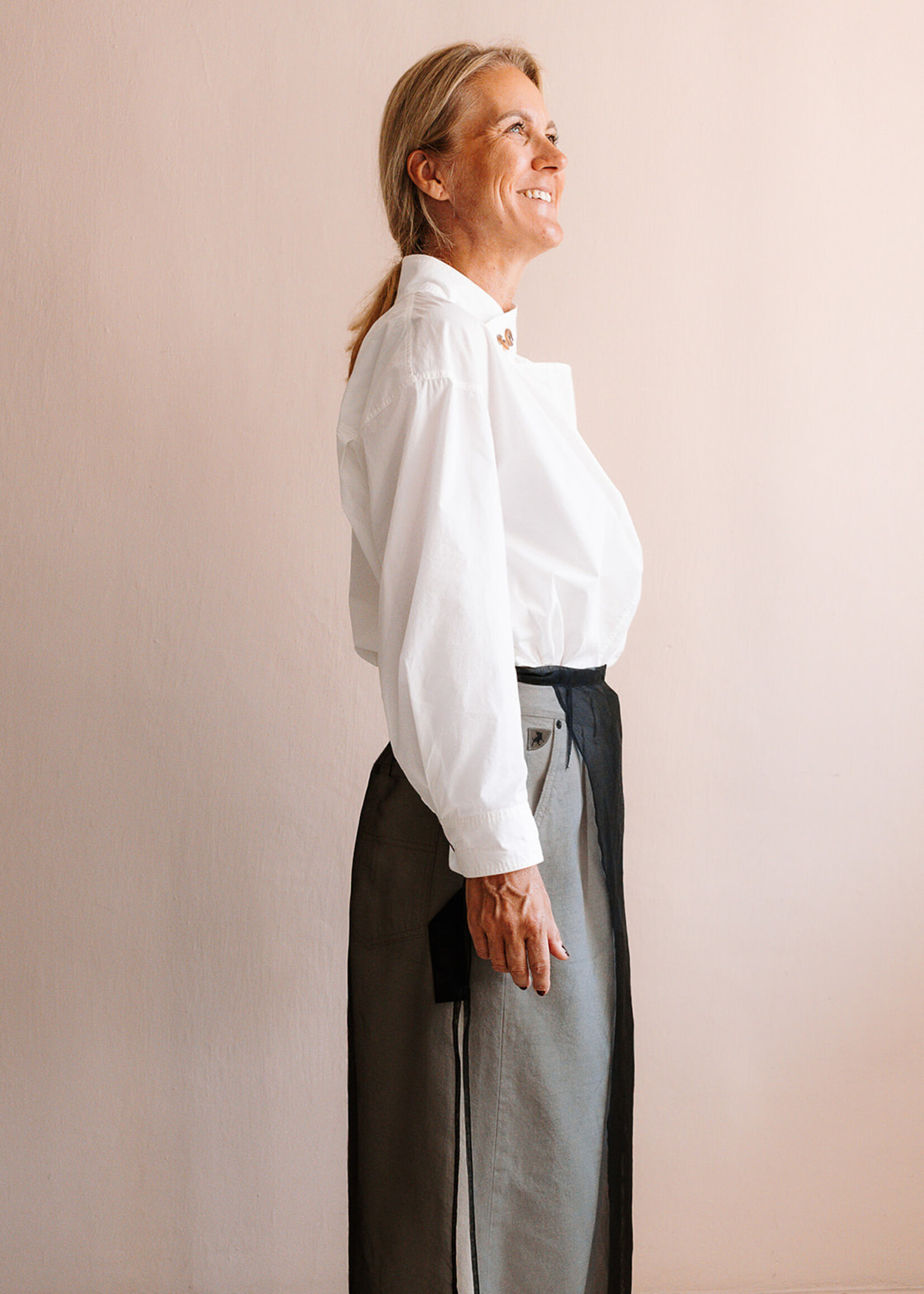 Barena Venezia Silk Wrap Skirt Emi (Transparant Black)