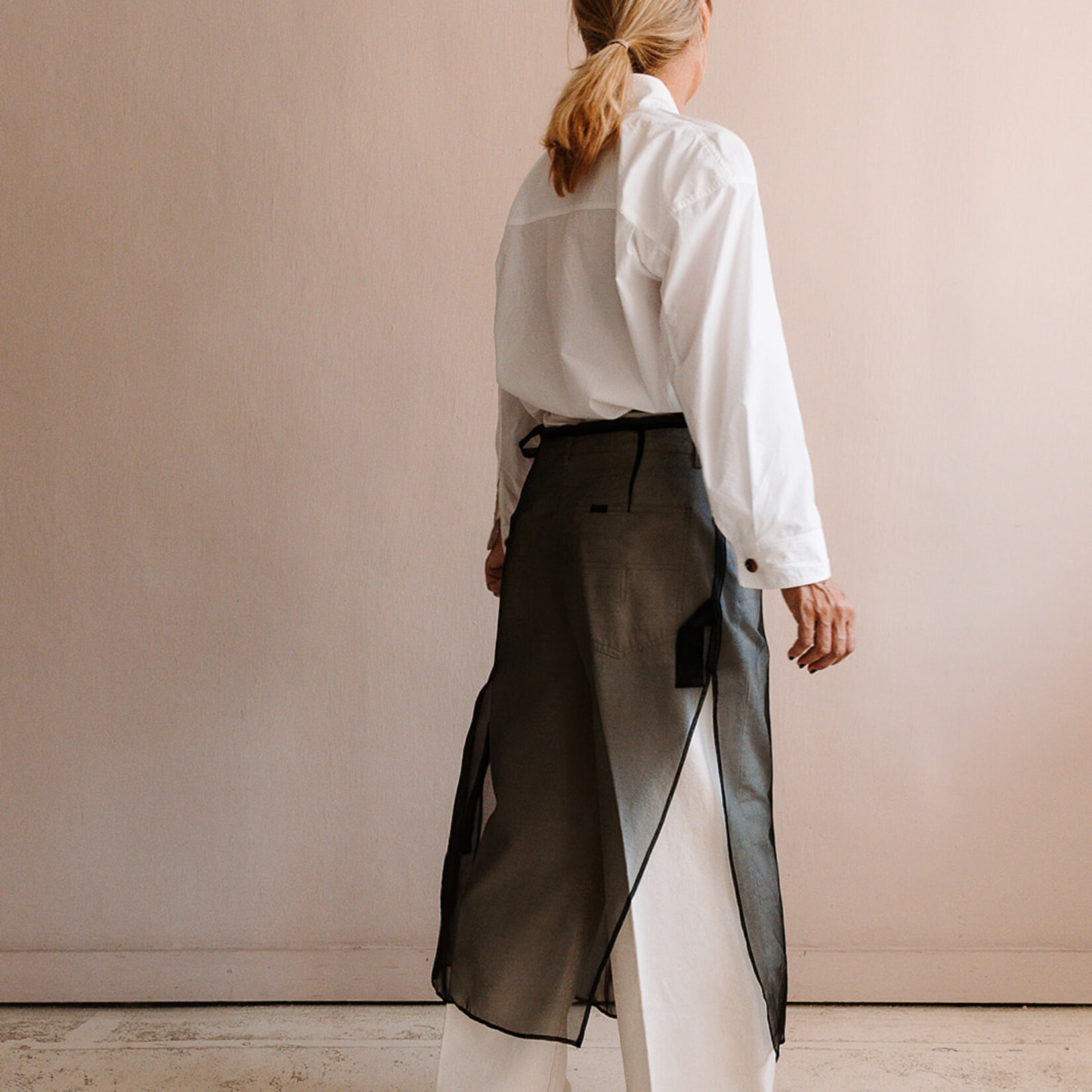 Barena Venezia Silk Wrap Skirt Emi (Transparant Black)