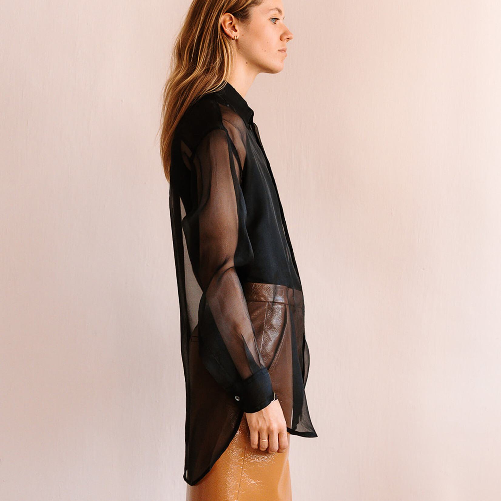 Barena Venezia Silk Shirt Ausonia (Transparant Black)