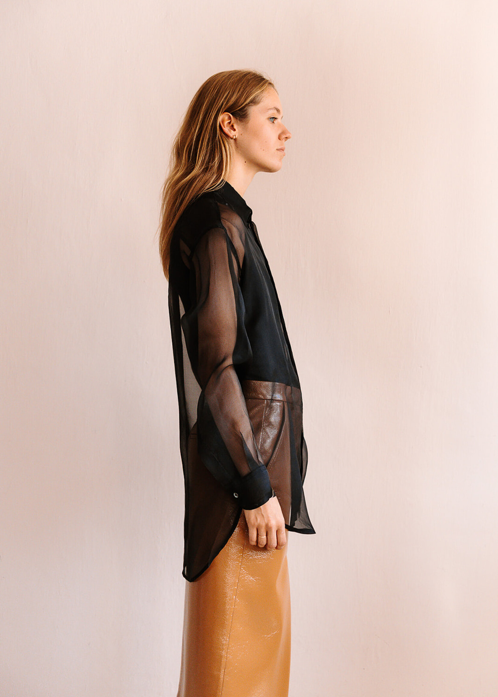 Barena Venezia Silk Shirt Ausonia (Transparant Black)